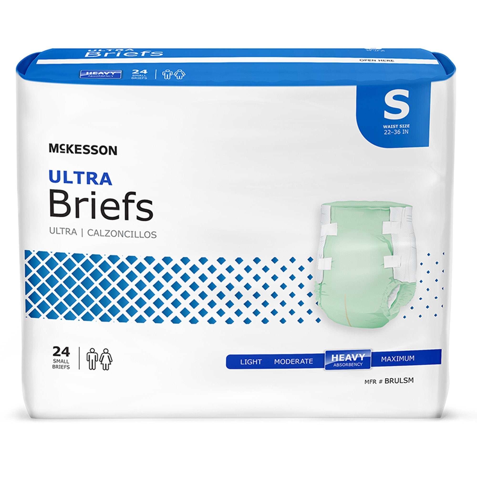 McKesson Brand - Unisex Adult Incontinence Brief McKesson Ultra Small Disposable Heavy Absorbency [4/CS]