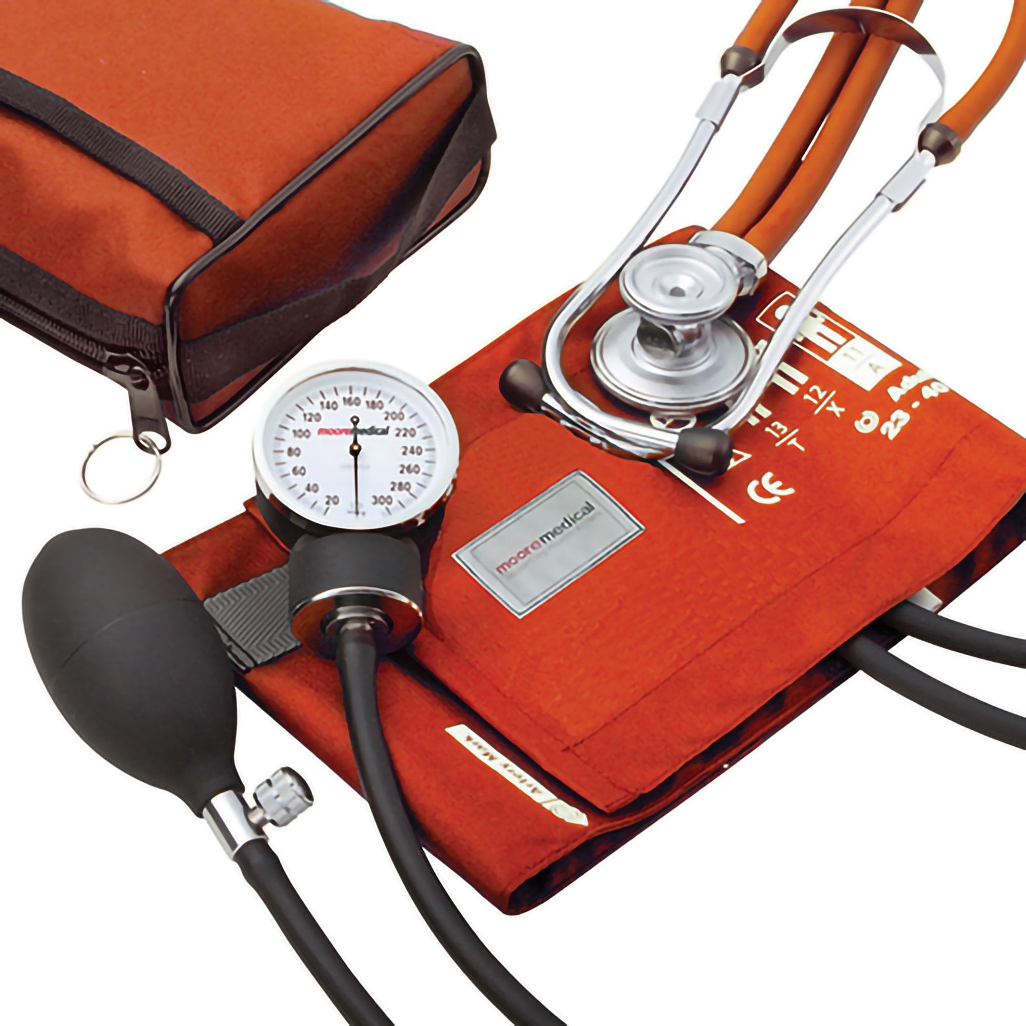 McKesson Brand - Reusable Aneroid / Stethoscope Set McKesson Brand 23 to 33 cm Adult Cuff Dual Head Sprague Stethoscope Pocket Aneroid [12/CS] (1067625_CS)