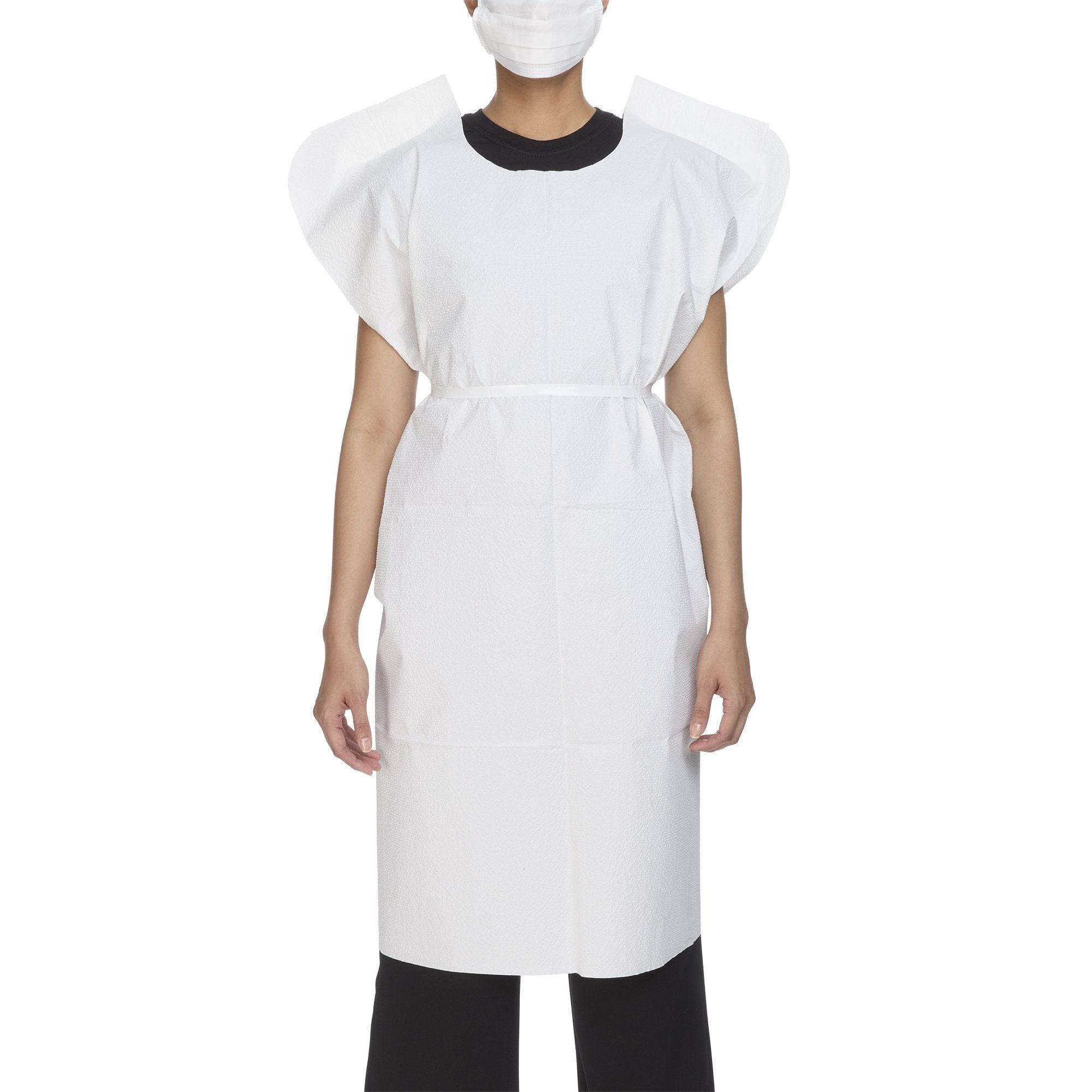 McKesson Brand - Patient Exam Gown McKesson One Size Fits Most White Disposable [50/CS] (906756_CS)
