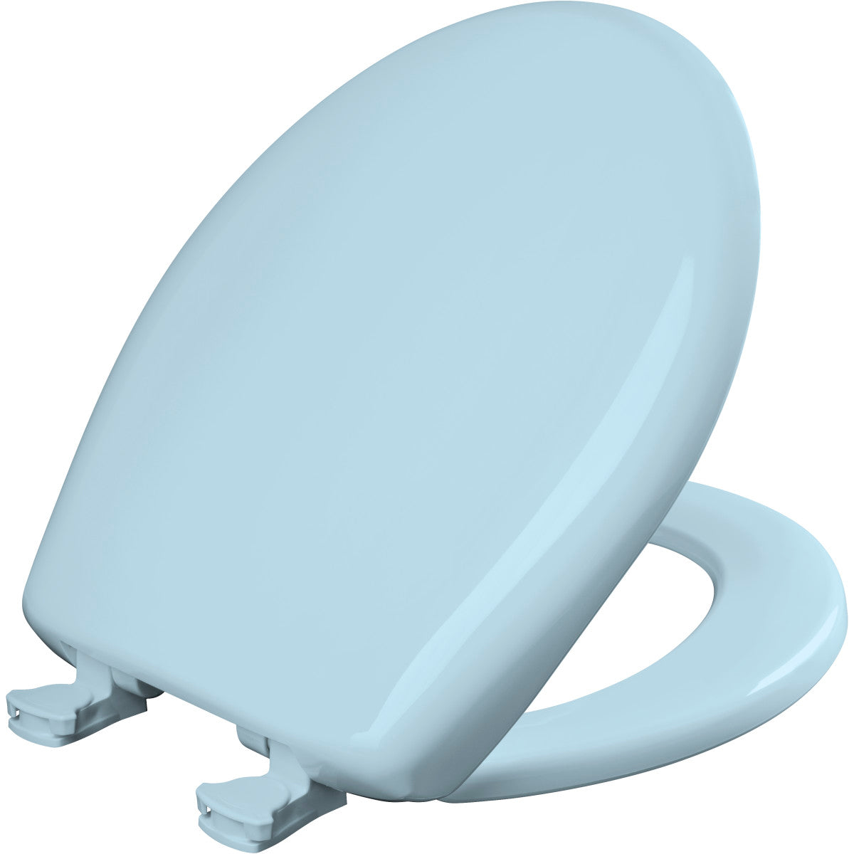 Bemis Round Plastic Toilet Seat in Dresden Blue with STA-TITE® Seat Fastening System, Easy•Clean® and  Whisper•Close® Hinge