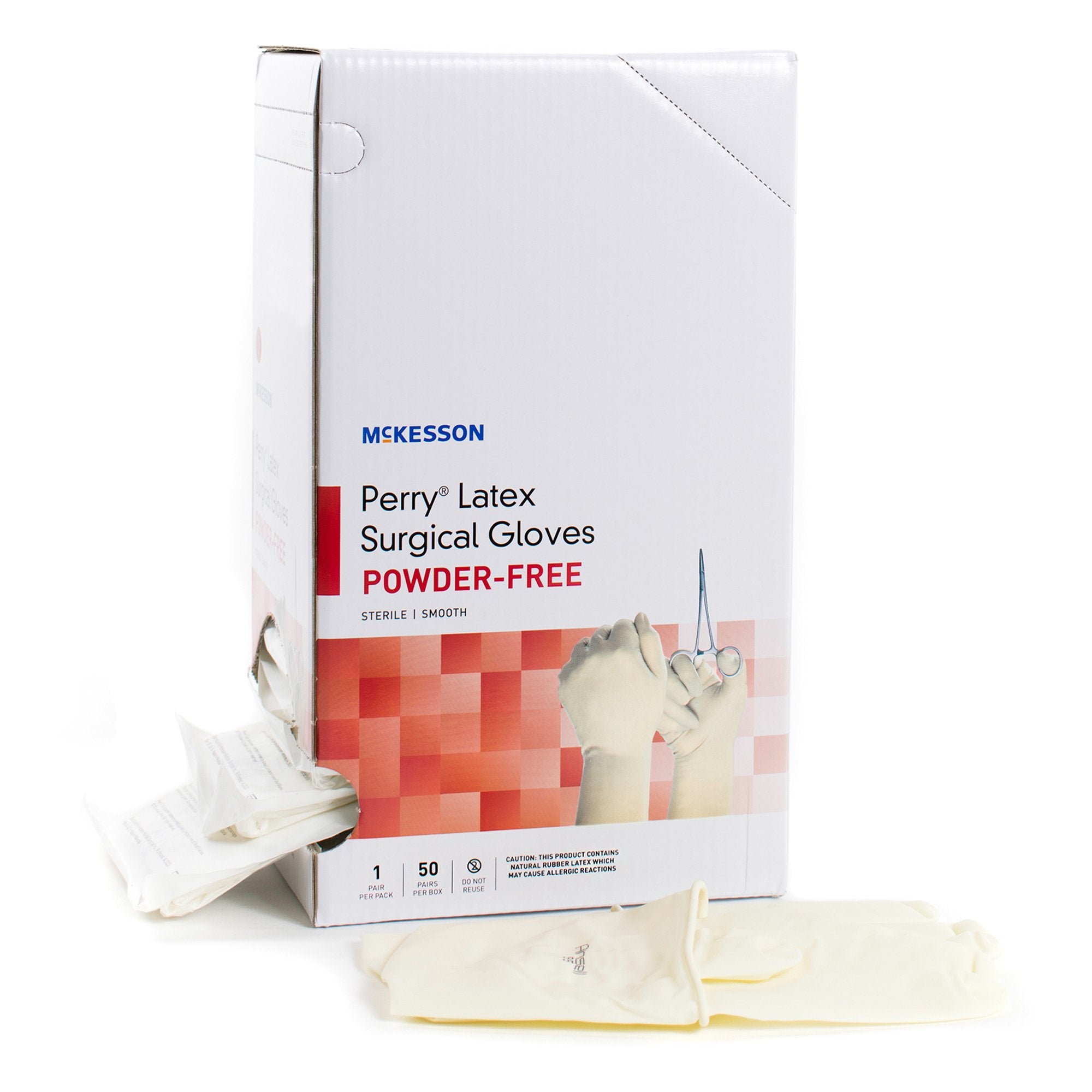 McKesson Brand - Surgical Glove McKesson Perry® Performance Plus Size 7.5 Sterile Latex Standard Cuff Length Smooth Cream Not Chemo Approved [200/CS]