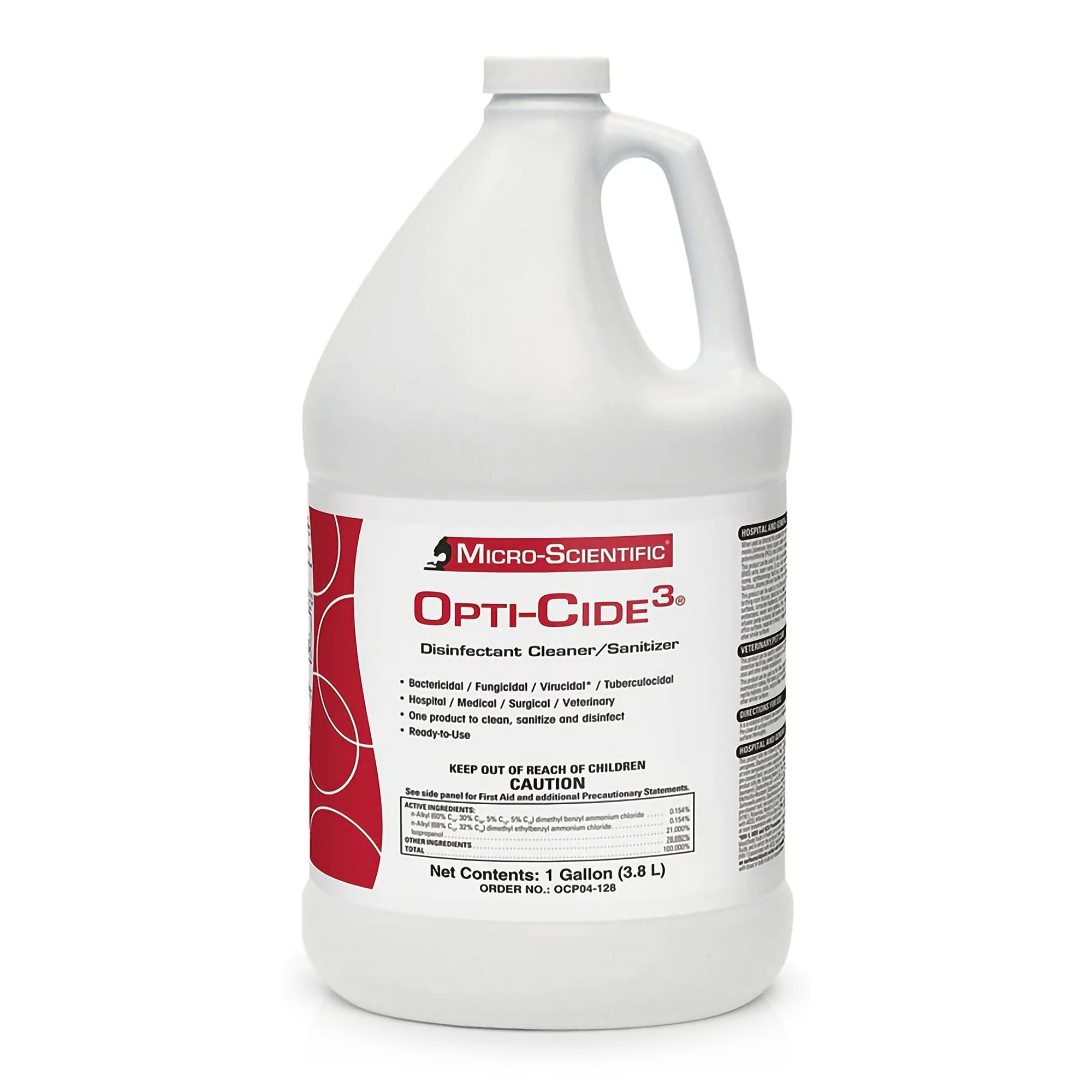 Micro Scientific Industries - Opti-Cide3® Surface Disinfectant Cleaner Broad Spectrum Manual Pour Liquid 1 gal. Jug Alcohol Scent NonSterile [4/CS]