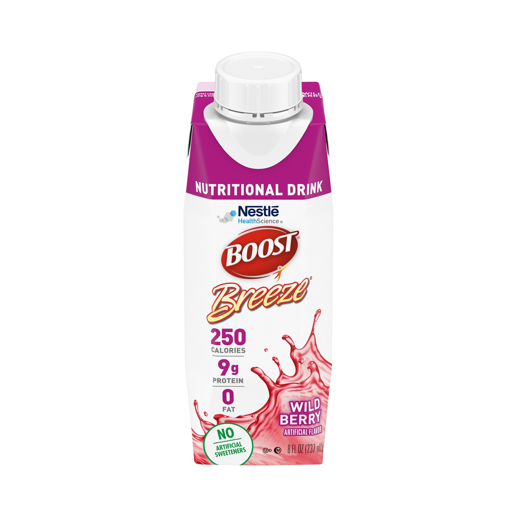 Nestle Healthcare Nutrition - Oral Supplement Boost Breeze® Wild Berry Flavor Liquid 8 oz. Carton [24/CS]