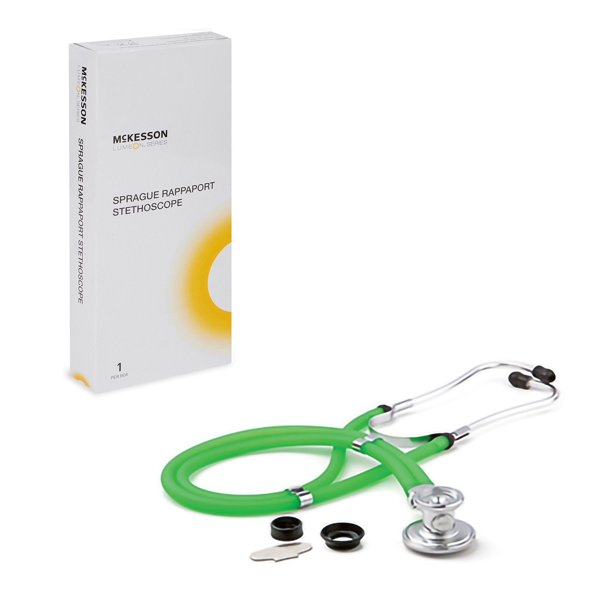 McKesson Brand - Sprague Stethoscope McKesson Green 2-Tube 22 Inch Tube Double Sided Chestpiece [20/CS] (1089447_CS)