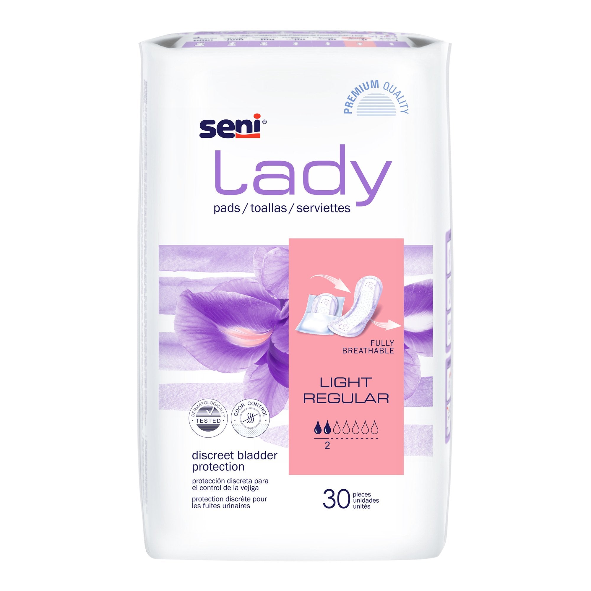 TZMO USA Inc - Bladder Control Pad Seni® Lady Light 8.9 Inch Length Light Absorbency Super Absorbent Core One Size Fits Most [180/CS]