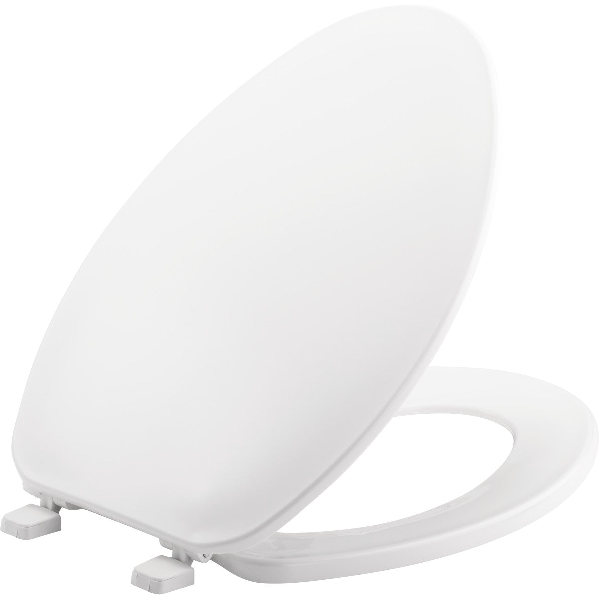 Bemis Elongated Plastic Toilet Seat in White with Top-Tite® Hinge