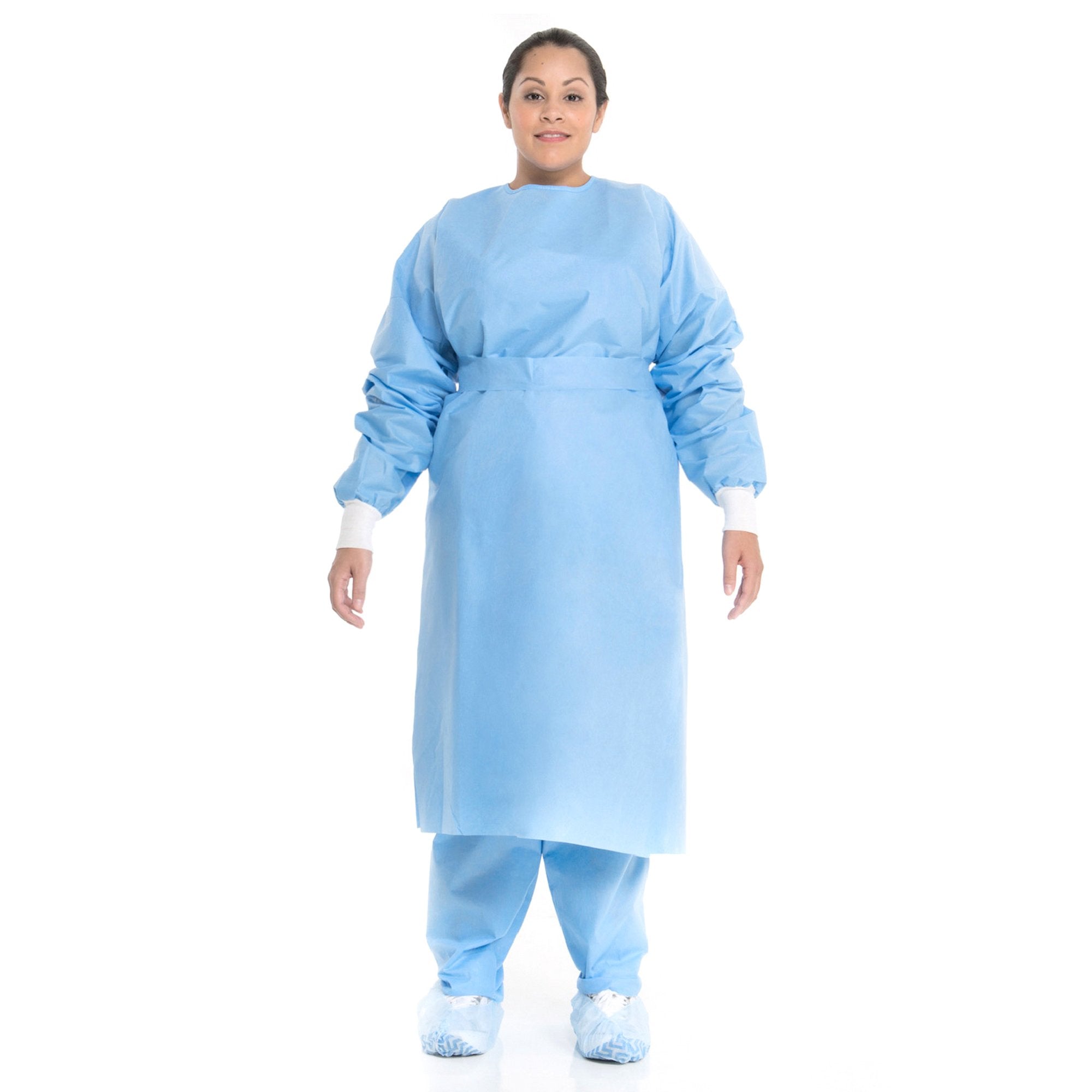 O&M Halyard Inc - Protective Procedure Gown Halyard Large Blue NonSterile Not Rated Disposable [60/CS]