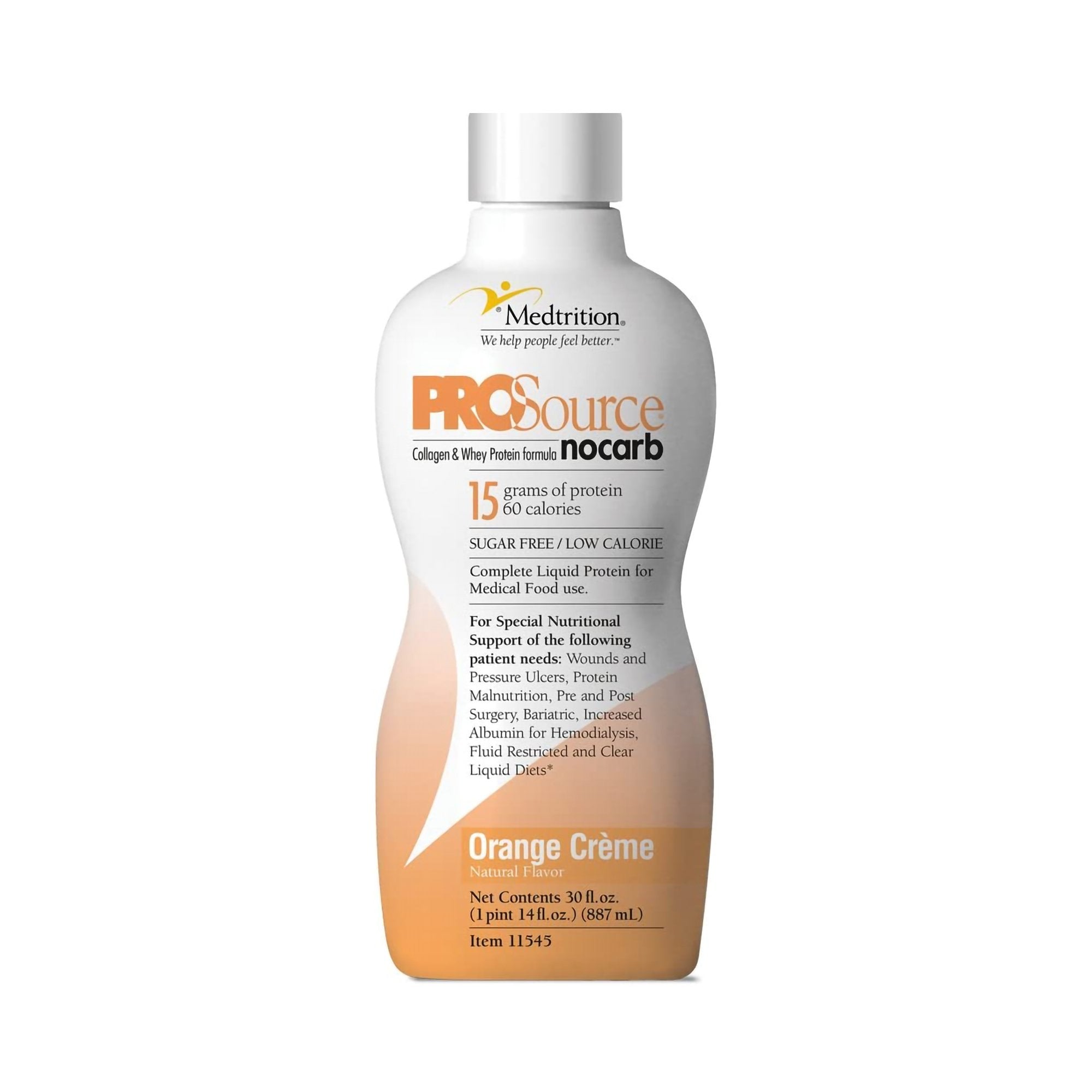 Medtrition/National Nutrition - Oral Supplement ProSource™ NoCarb Orange Crème Flavor Liquid 32 oz. Bottle [4/CS]