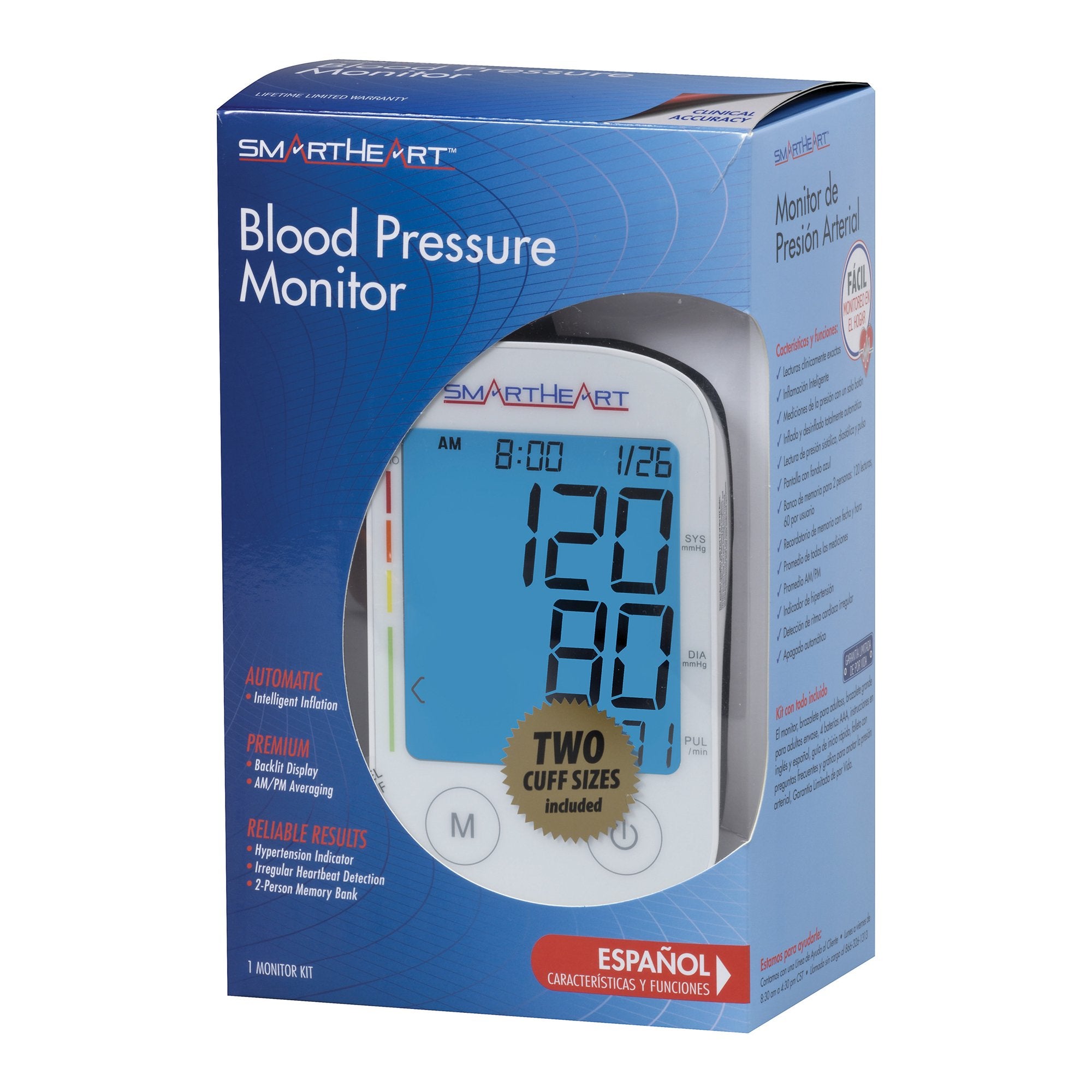 Veridian Healthcare LLC - Home Automatic Digital Blood Pressure Monitor Veridian Multiple Sizes Nylon Cuff 22–30 cm to 30–42 cm Desk Model [12/CS]