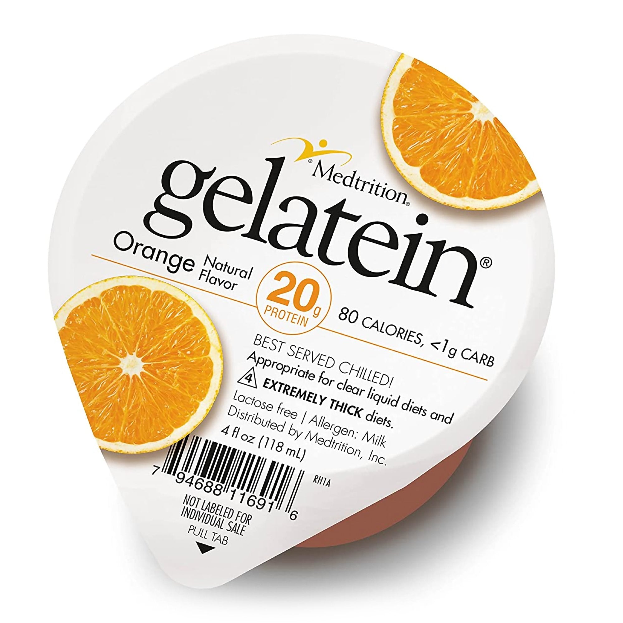Medtrition/National Nutrition - Oral Supplement Gelatein® Orange Flavor Gel 4 oz. Cup [36/CS]