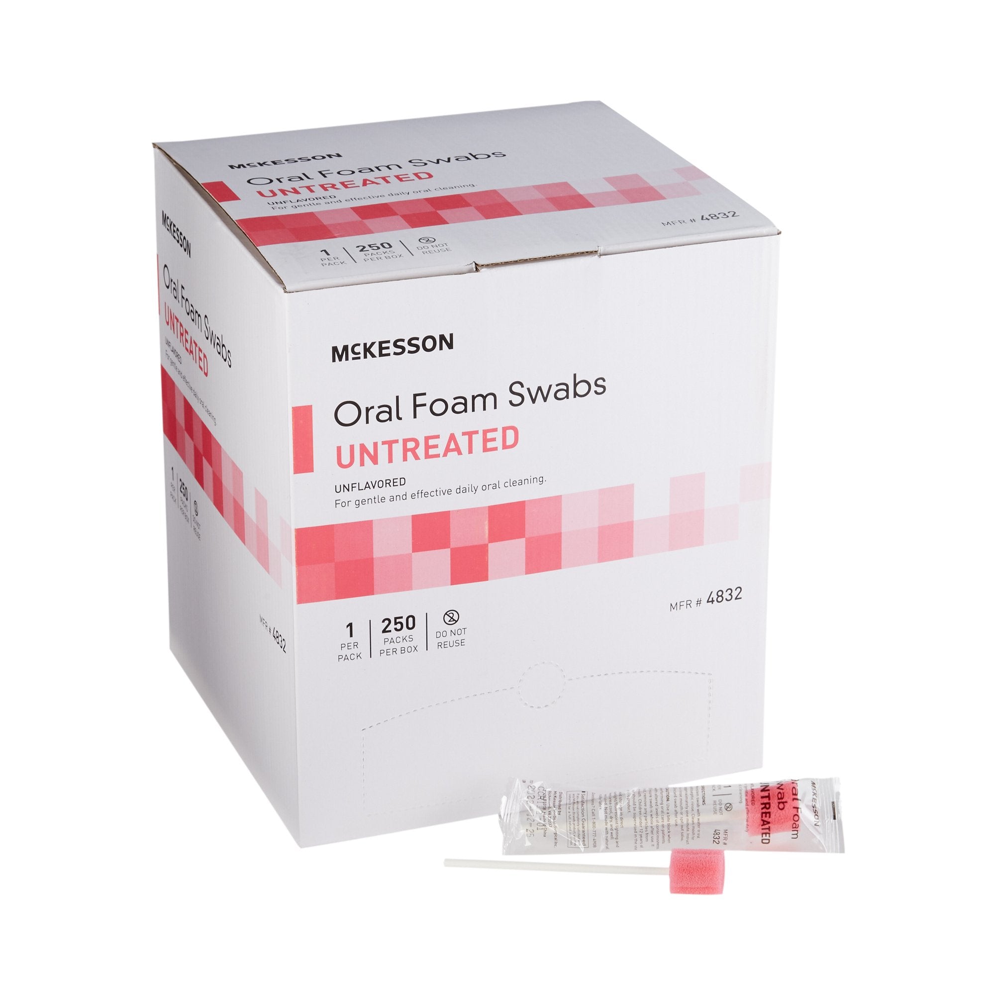 McKesson Brand - Oral Swab McKesson Untreated Foam Tip 1 per Pack [1000/CS]