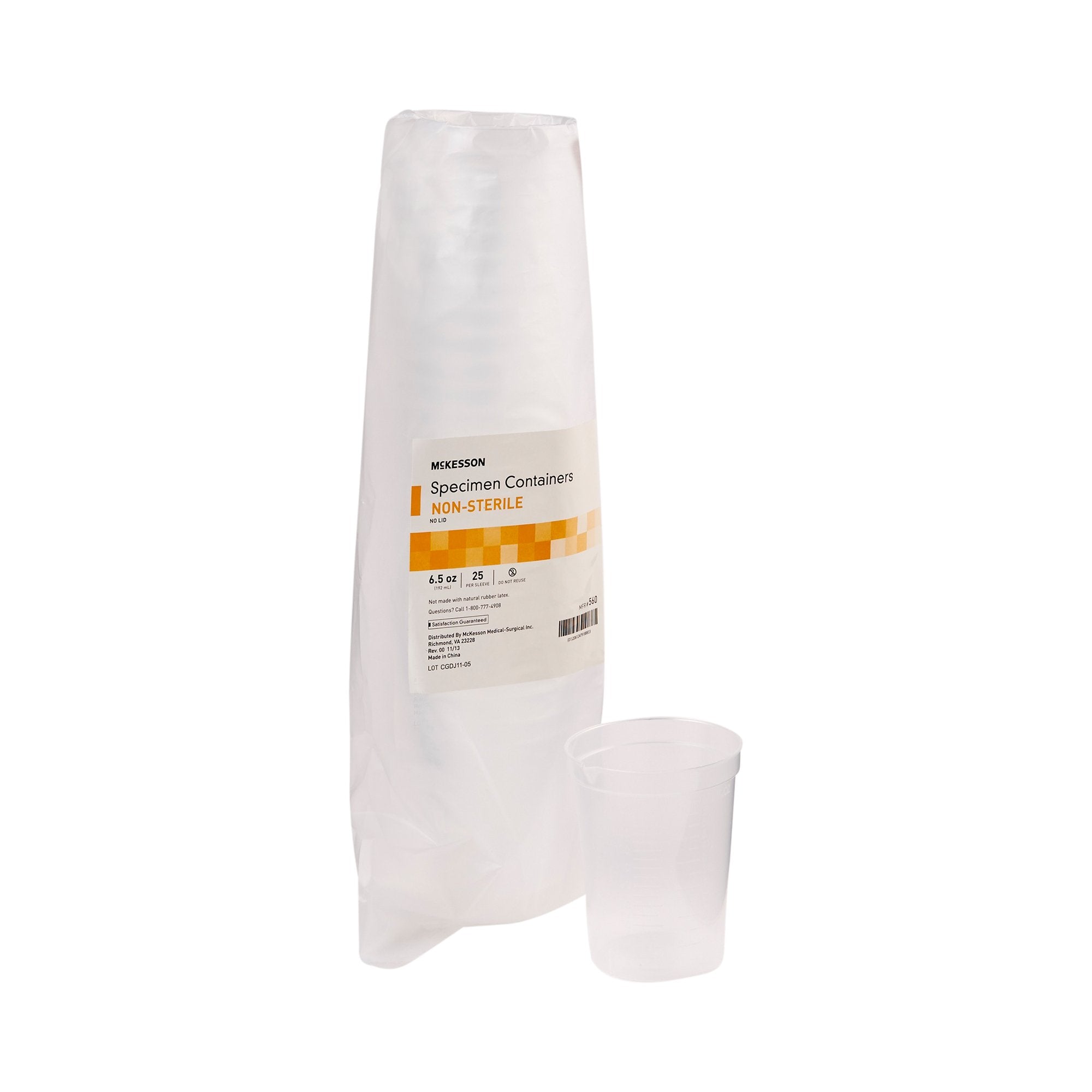 McKesson Brand - Specimen Container McKesson 192 mL (6.5 oz.) Without Closure NonSterile [500/CS]