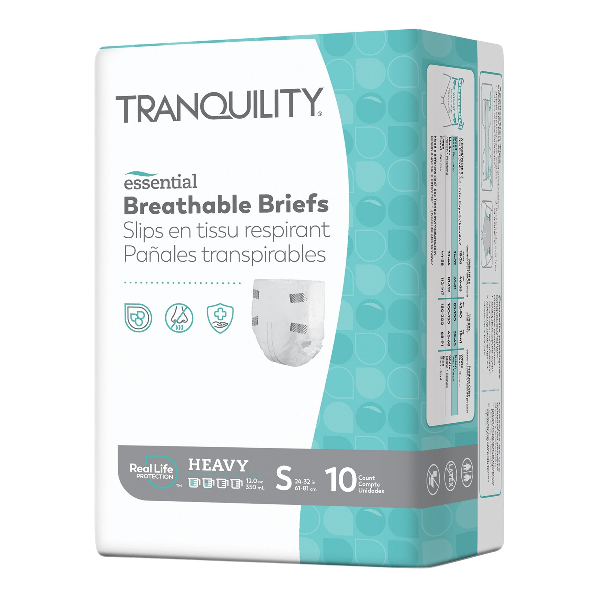 Principle Business Enterprises - Unisex Adult Incontinence Brief Tranquility® Essential Small Disposable Heavy Absorbency [100/CS]