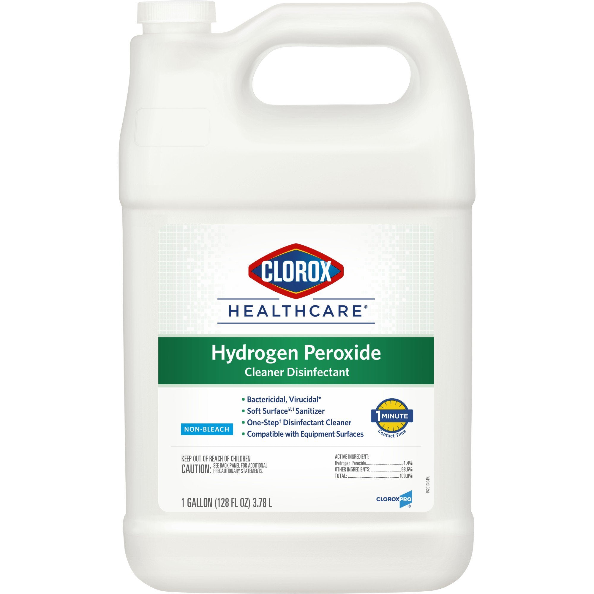 The Clorox Company - Clorox Healthcare® Surface Disinfectant Cleaner Refill Peroxide Based Manual Pour Liquid 1 gal. Jug Unscented NonSterile [4/CS]