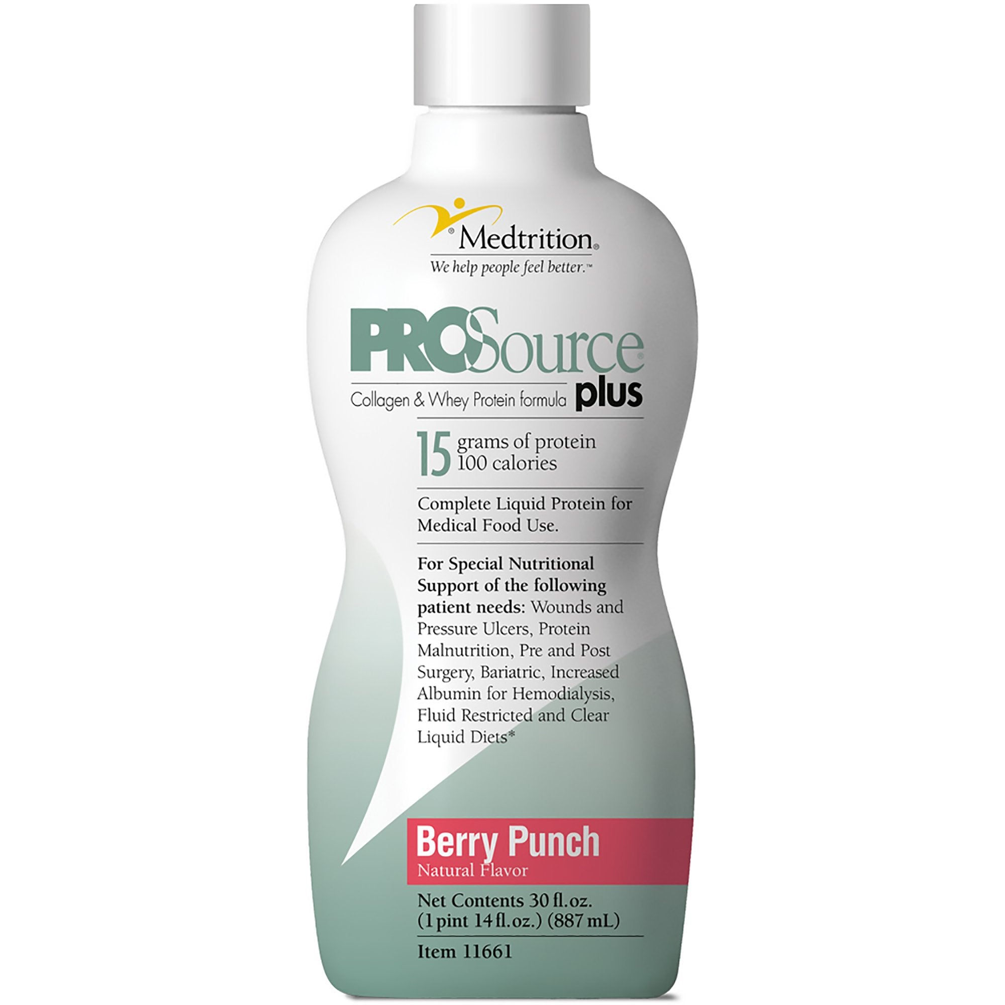 Medtrition/National Nutrition - Oral Supplement ProSource® Plus Berry Punch Flavor Liquid 30 oz. Bottle [4/CS]