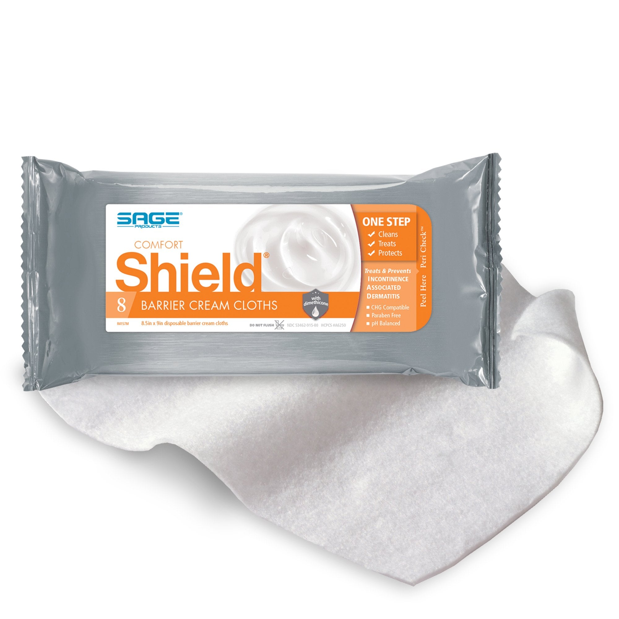 Sage Products - Incontinence Care Wipe Comfort Shield® Soft Pack Unscented 8 Count [384/CS]