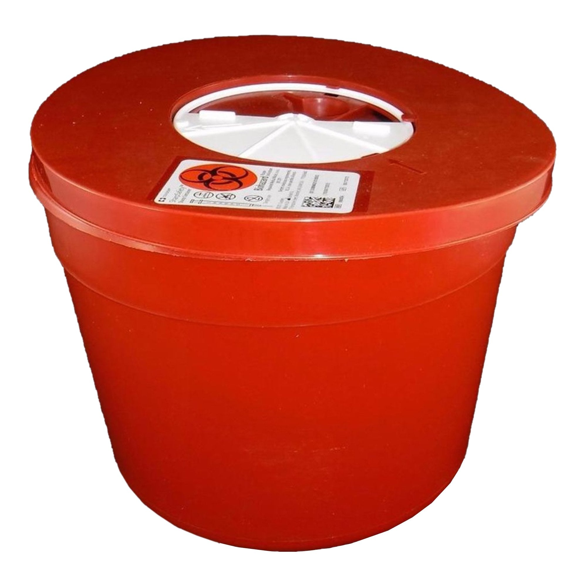 Cardinal - Sharps Container SharpSafety™ Red Base 6-3/4 H X 8-3/4 D Inch Vertical Entry 1.25 Gallon [40/CS]