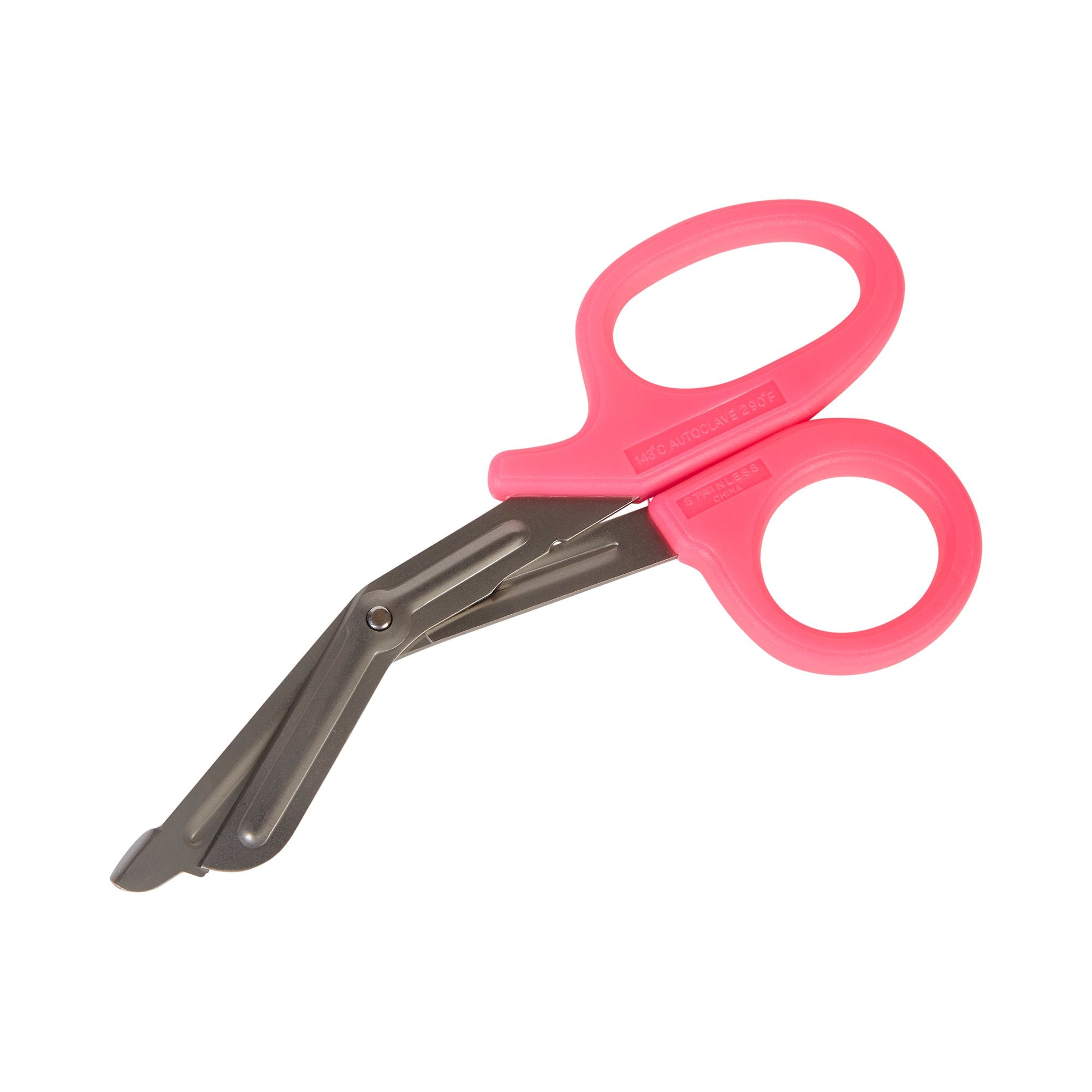 McKesson Brand - Trauma Shears McKesson Medicut™ Pink 7-1/4 Inch Length Medical Grade Stainless Steel Finger Ring Handle Blunt Tip / Blunt Tip [10/CS]