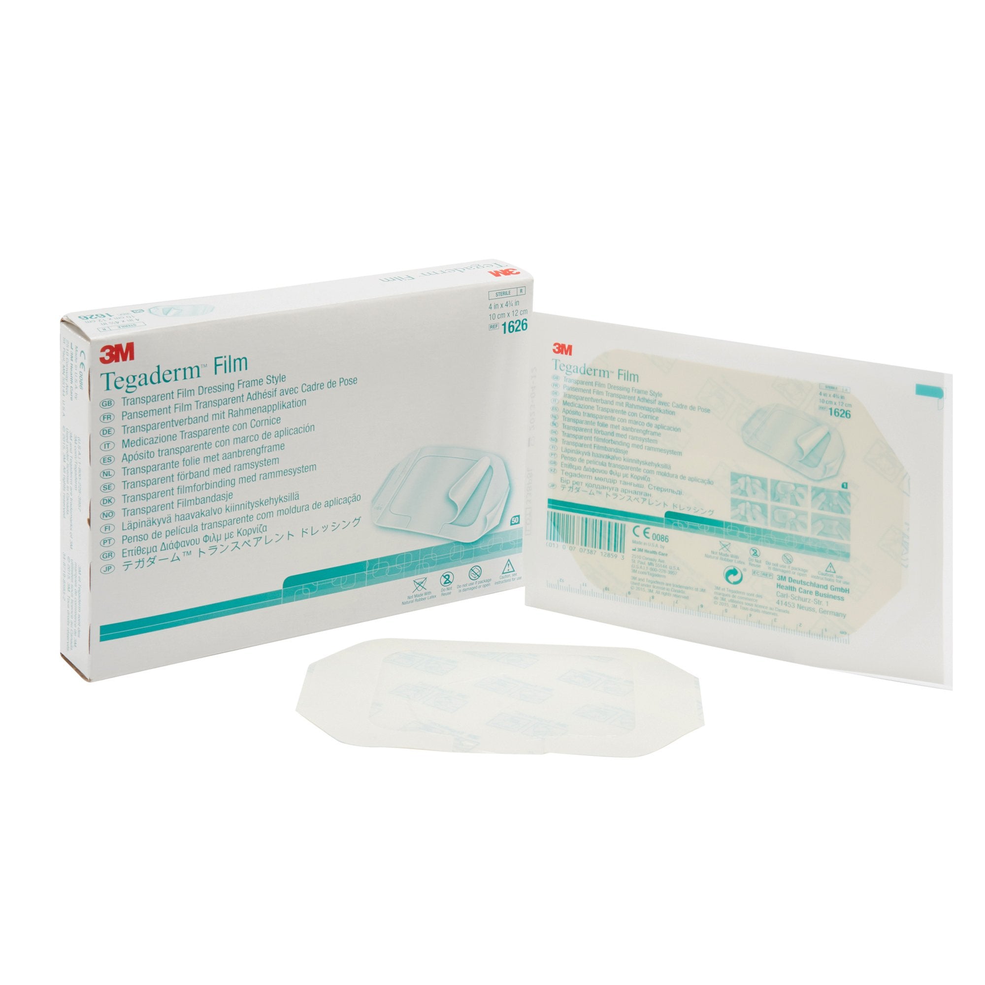Solventum Corporation - Transparent Film Dressing 3M™ Tegaderm™ 4 X 4-3/4 Inch Frame Style Delivery Rectangle Sterile [200/CS] (277404_CS)