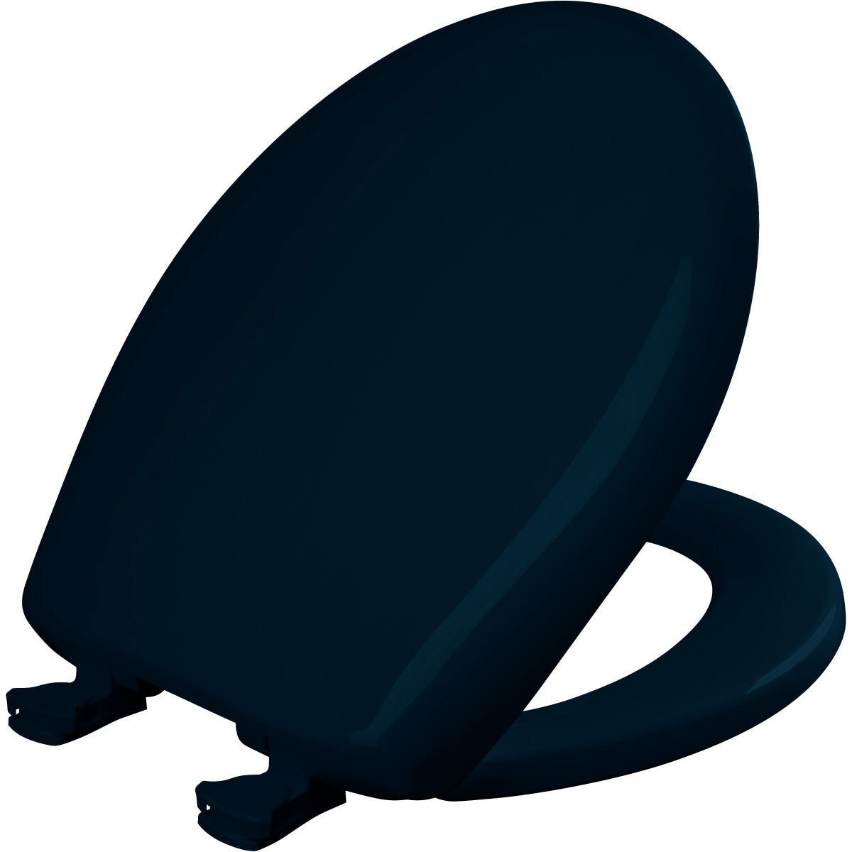 Bemis Round Plastic Toilet Seat in Navy with STA-TITE® Seat Fastening System, Easy•Clean® and  Whisper•Close® Hinge