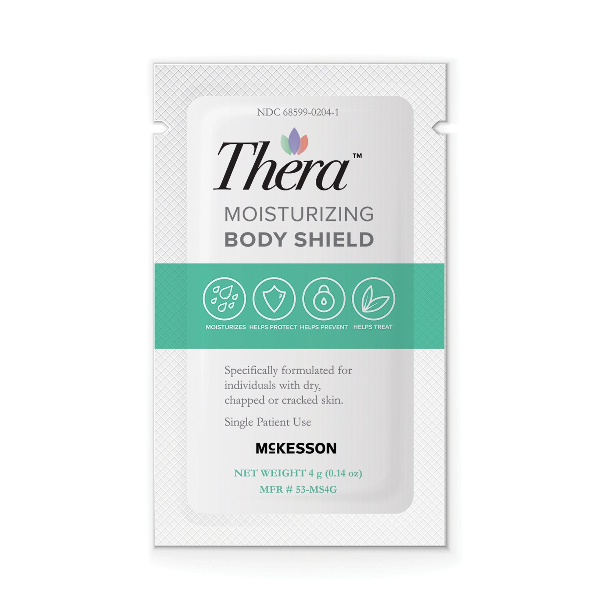McKesson Brand - Skin Protectant Thera® Moisturizing Body Shield 4 Gram Individual Packet Scented Cream [864/CS]