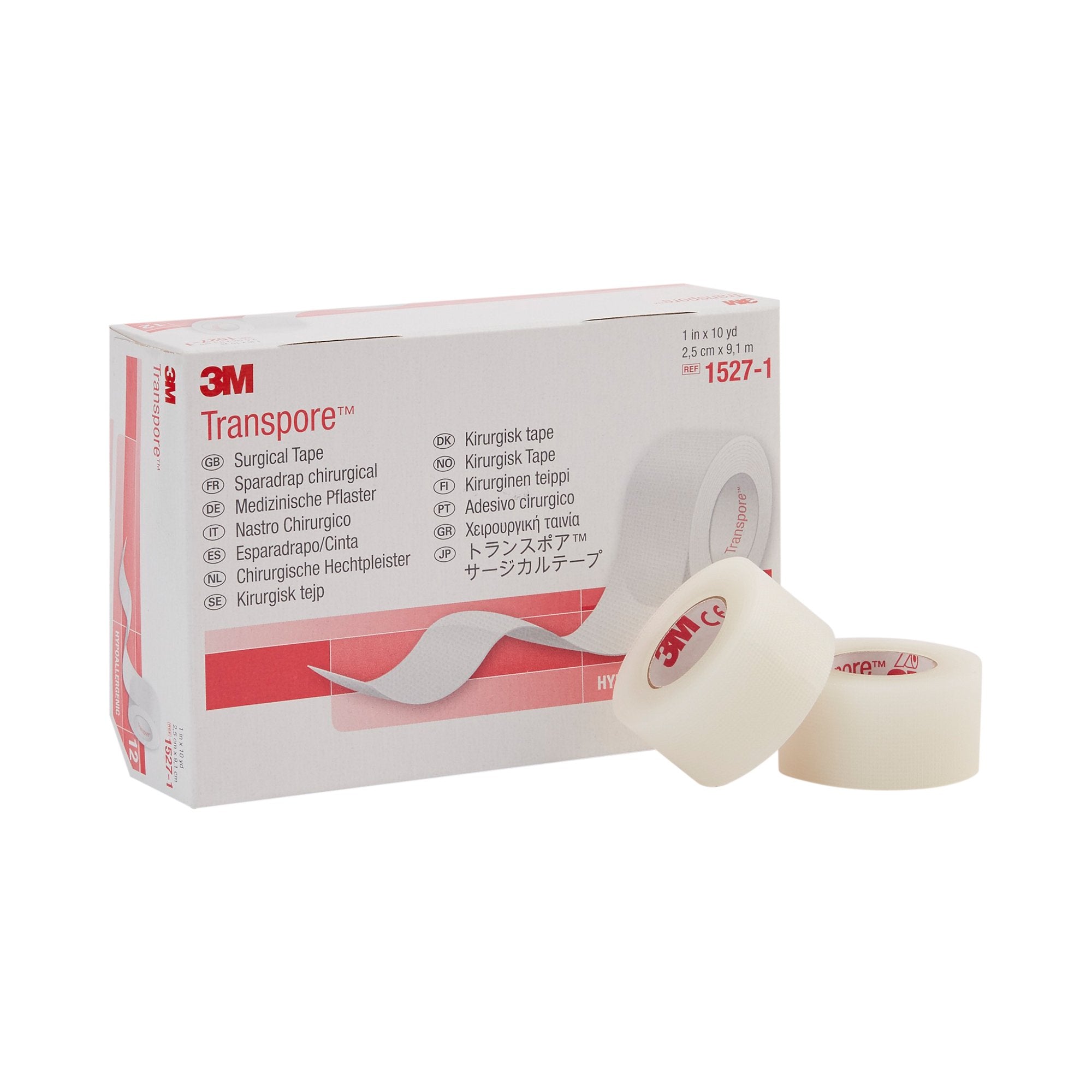 Solventum Corporation - Medical Tape 3M™ Transpore™ Transparent 1 Inch X 10 Yard Plastic NonSterile [120/CS]
