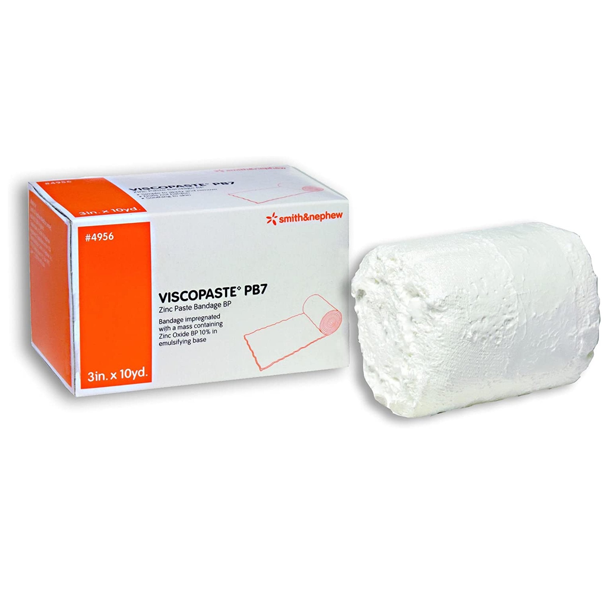 Smith & Nephew - Zinc Impregnated Dressing Viscopaste® PB7 Roll 3 Inch X 10 Yard Sterile [48/CS]