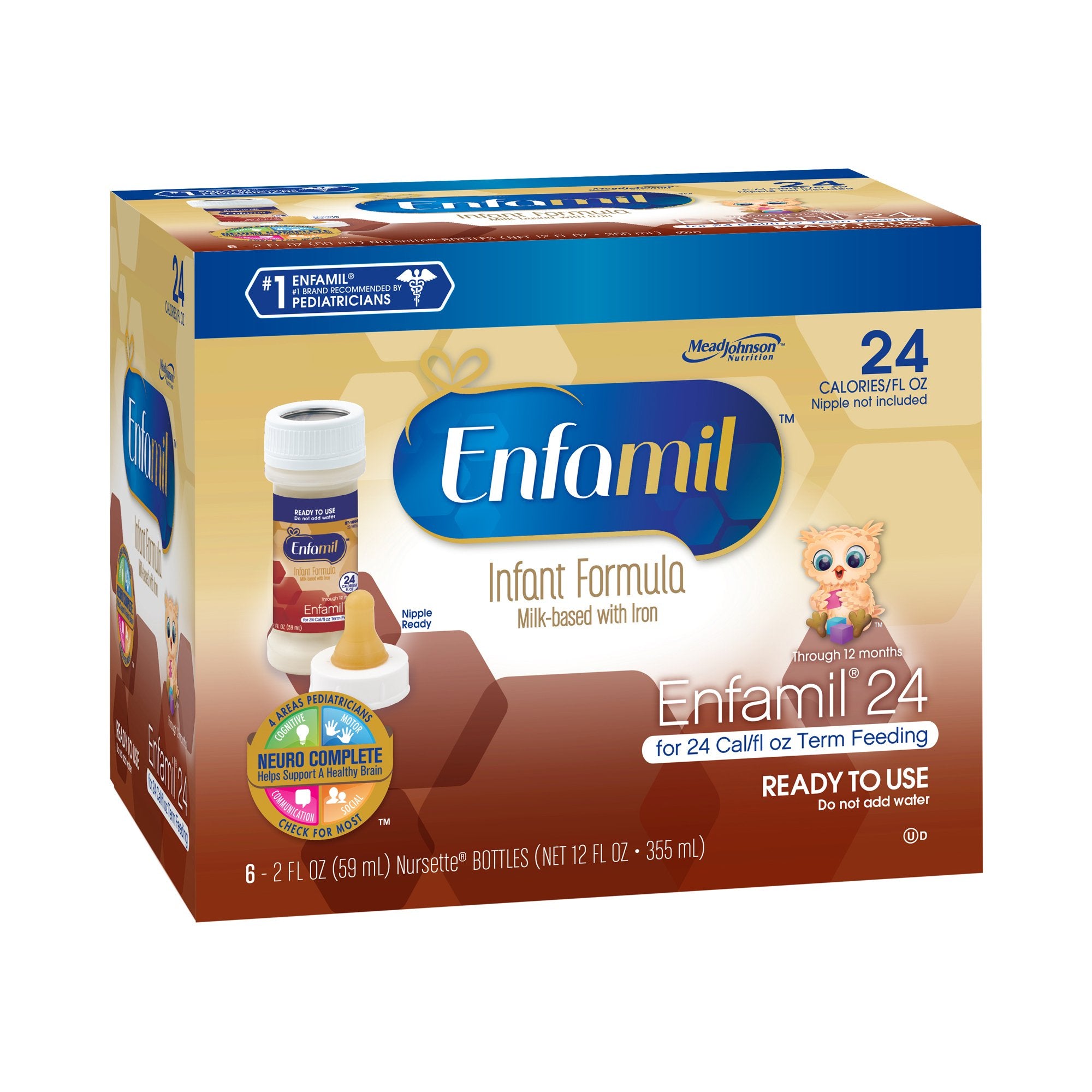 Mead Johnson - Infant Formula Enfamil® 24 Unflavored 2 oz. Bottle Liquid Iron [48/CS]