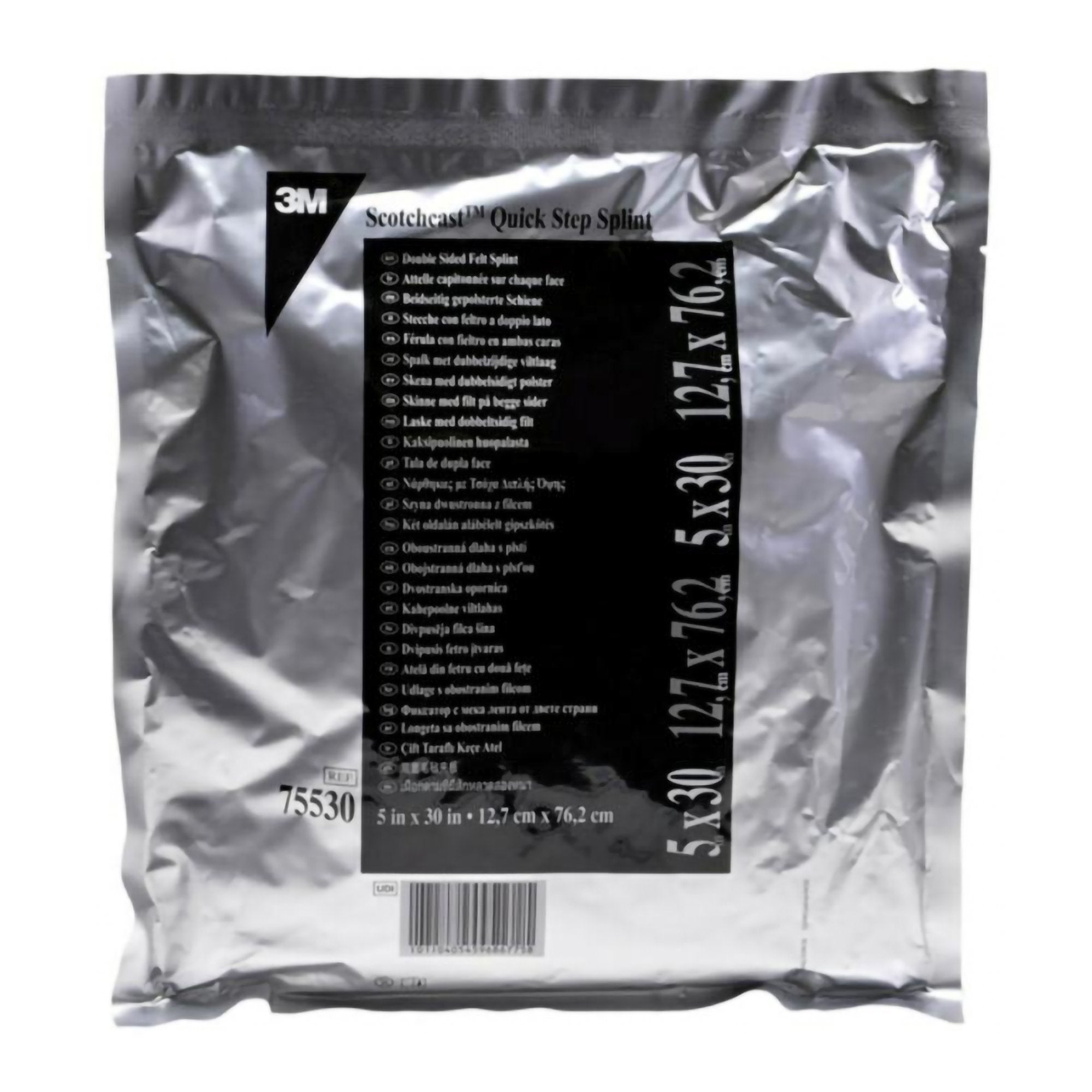 Solventum Corporation - Padded Precut Splint 3M™ Scotchcast™ Quick Step Double Sided Felt 5 X 30 Inch Felt / Fiberglass White [10/CS]