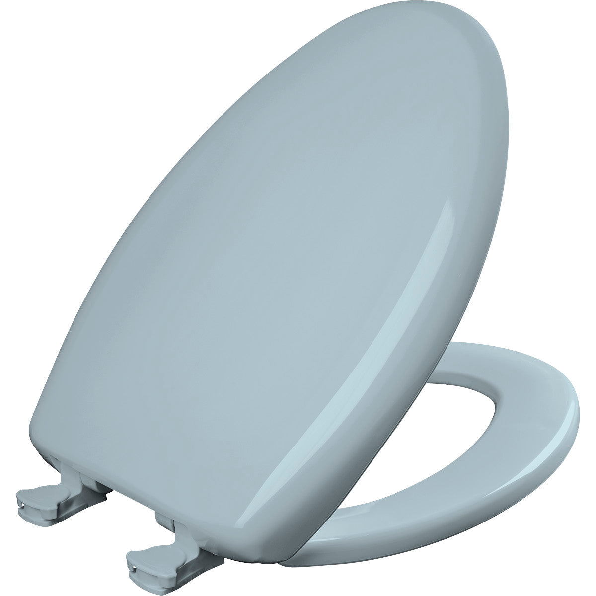 Bemis Elongated Plastic Toilet Seat in Heron Blue with STA-TITE® Seat Fastening System, Easy•Clean® and  Whisper•Close® Hinge