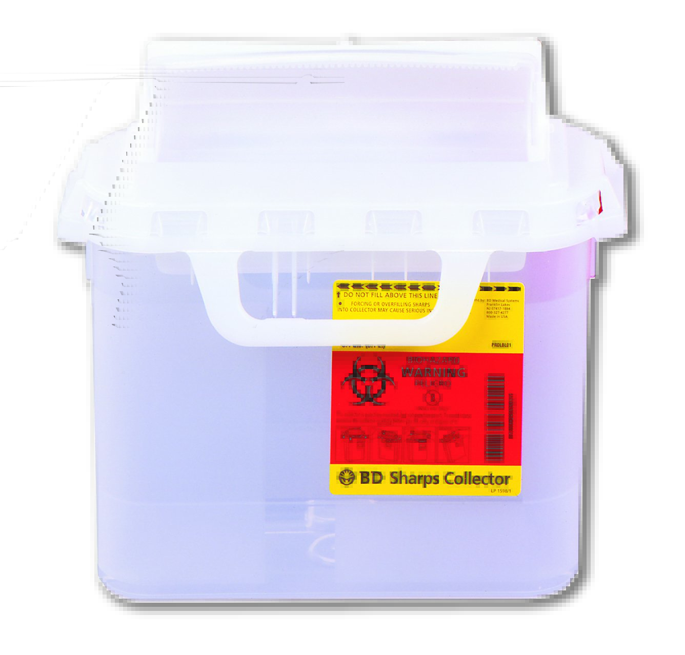 BD - Sharps Container BD™ Gardian Pearl Base 11-7/10 H X 16-3/5 W X 4-1/2 D Inch Horizontal Entry 1.35 Gallon [20/CS]