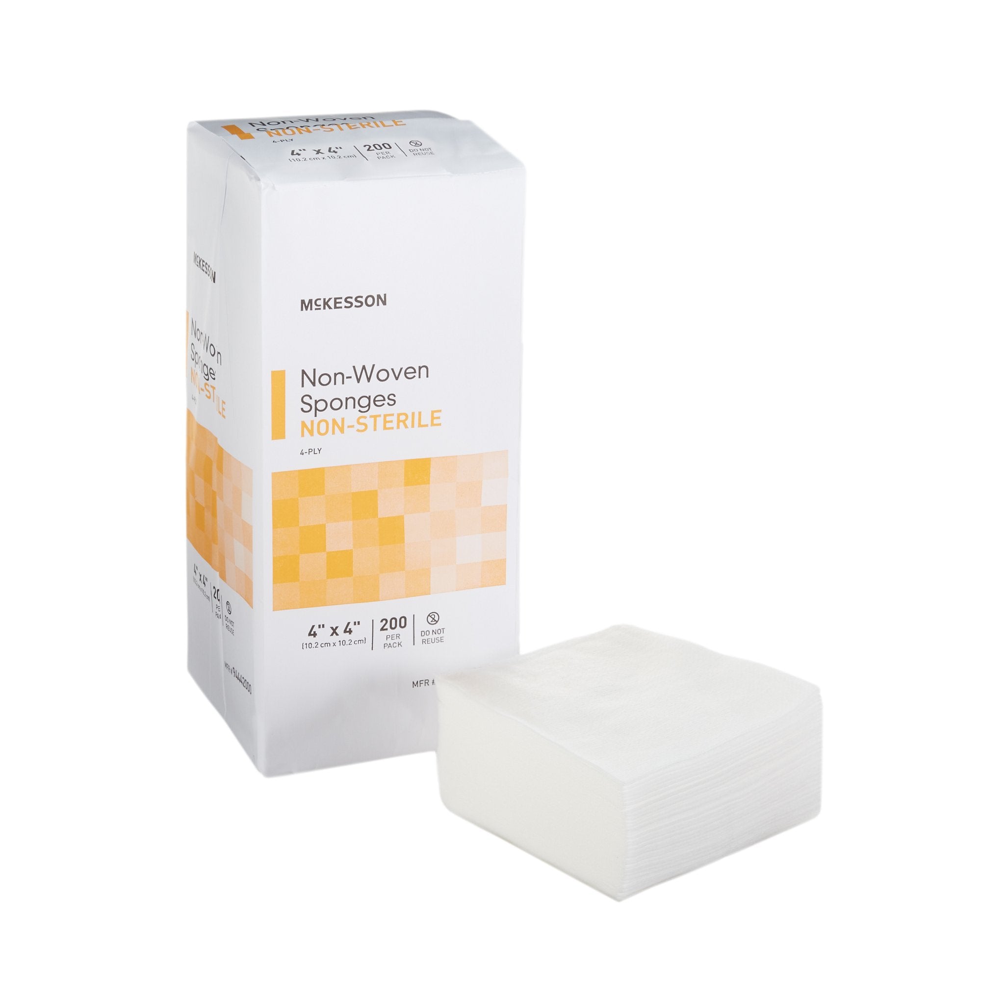 McKesson Brand - Nonwoven Sponge McKesson 4 X 4 Inch 4-Ply NonSterile 200 per Pack [2000/CS]