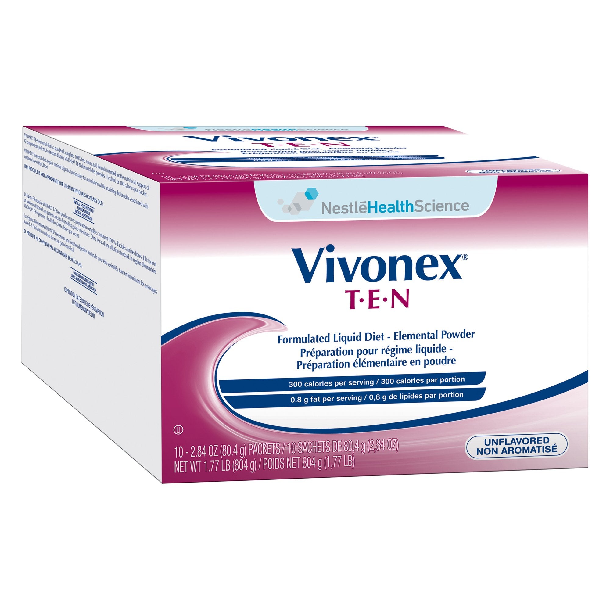 Nestle Healthcare Nutrition - Oral Supplement Vivonex® T.E.N Unflavored Powder 2.84 oz. Individual Packet [60/CS]