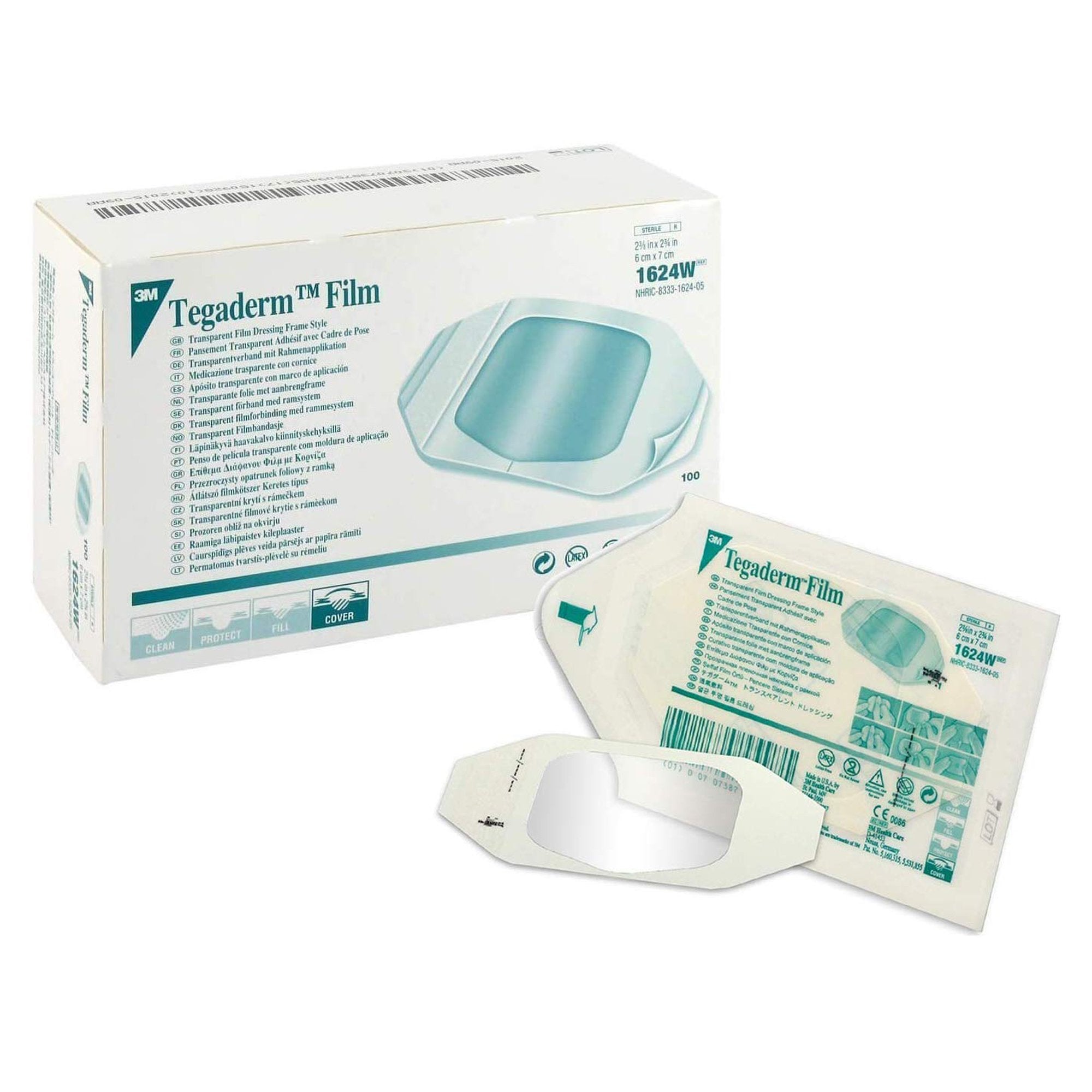 Solventum Corporation - Transparent Film Dressing 3M™ Tegaderm™ 2-3/8 X 2-3/4 Inch Frame Style Delivery Rectangle Sterile [400/CS] (235697_CS)