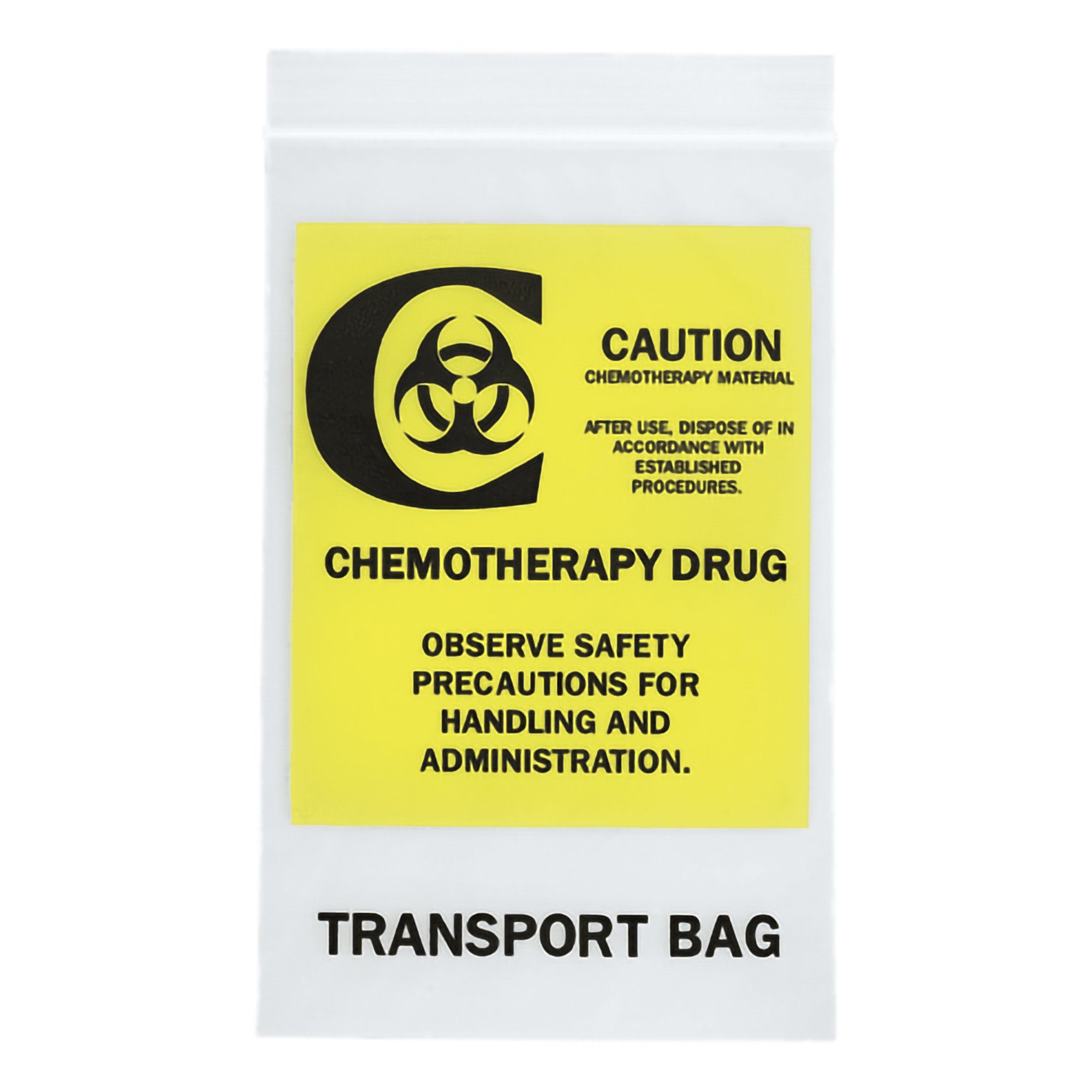 RD Plastics Company - Chemo Drug Transport Bag RD Plastics 12 X 15 Inch Clear Zip Closure [500/CS]