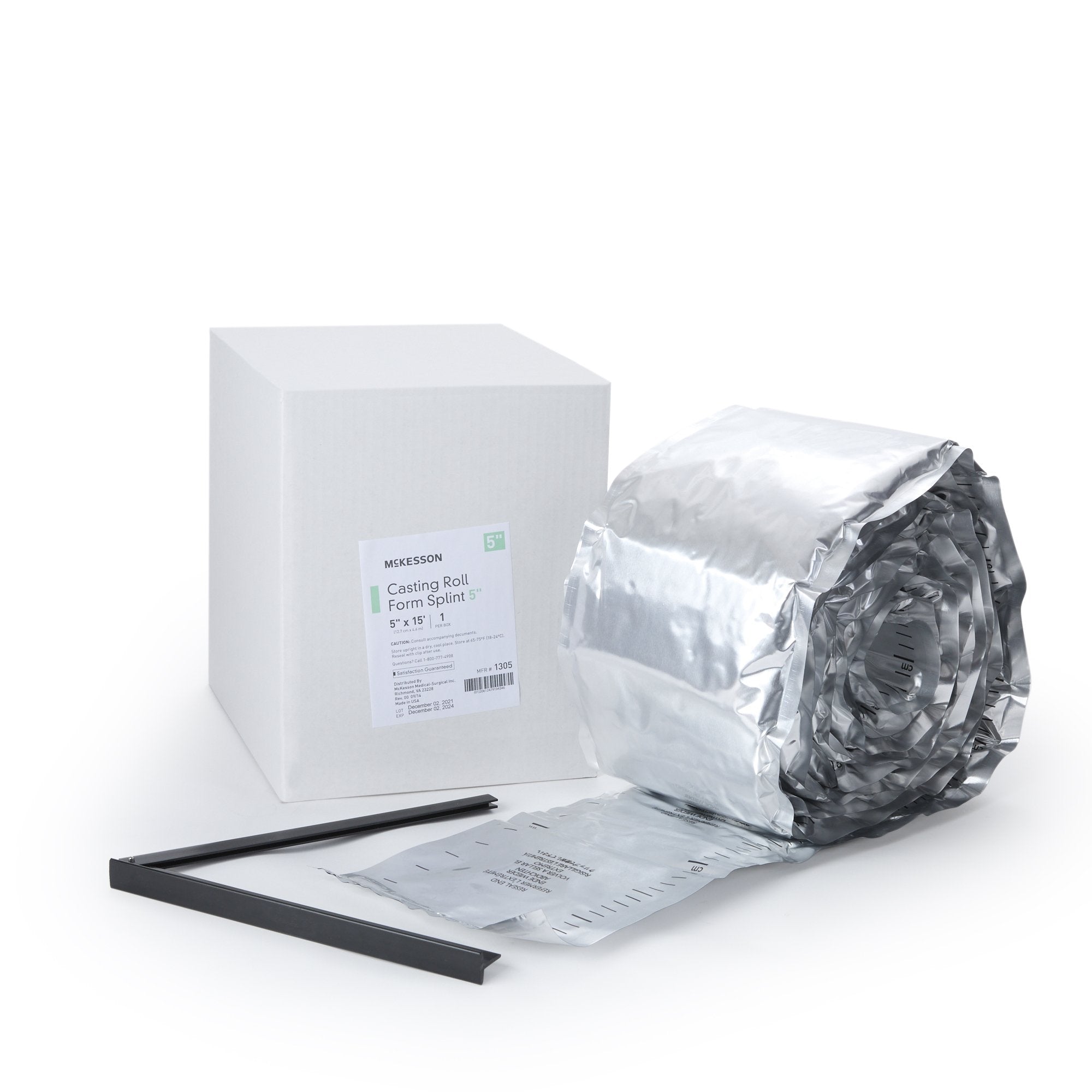 McKesson Brand - Padded Splint Roll McKesson 5 Inch X 15 Foot Fiberglass White [2/CS]