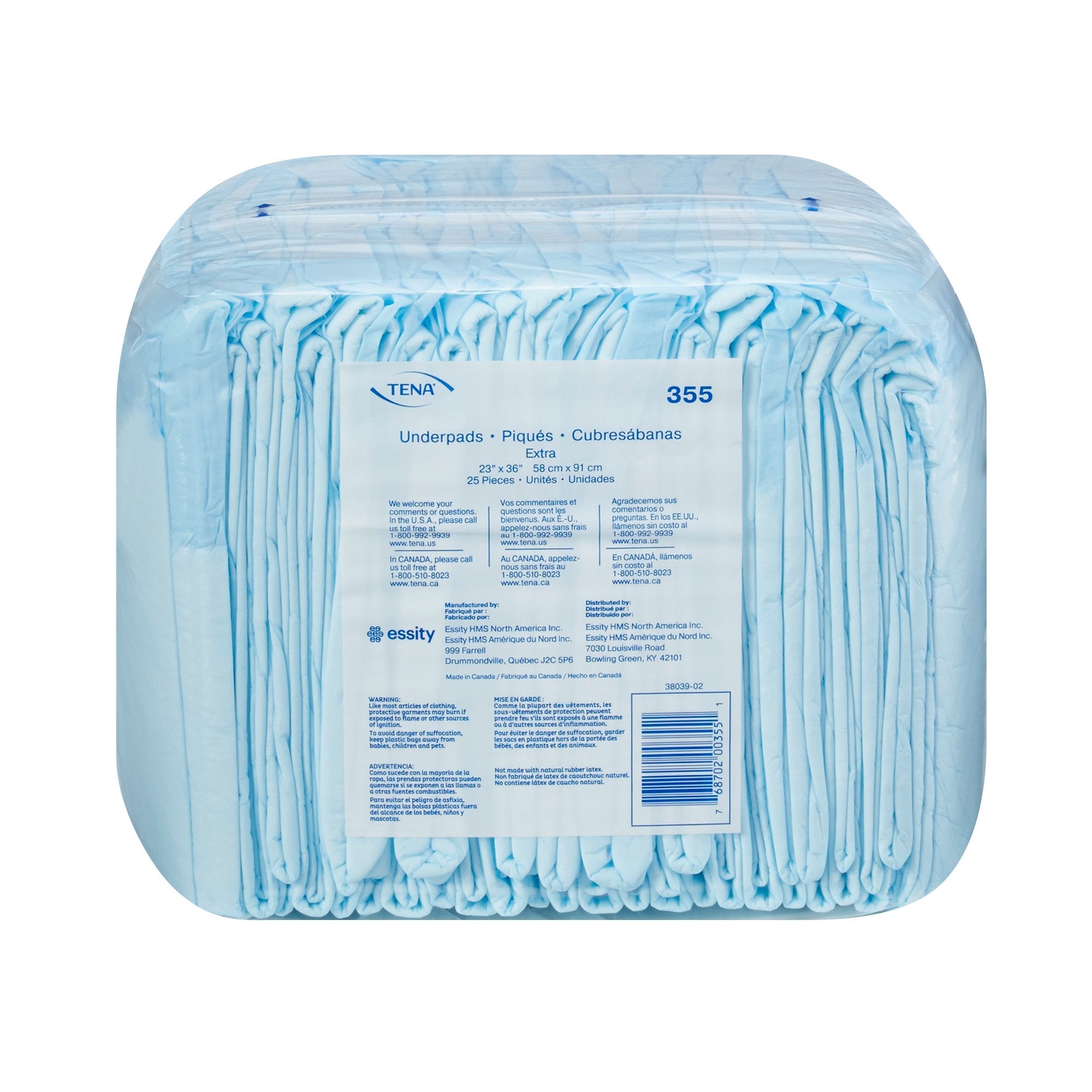 Essity HMS North America Inc - Disposable Underpad TENA® Extra 23 X 36 Inch Polymer Light Absorbency [150/CS]