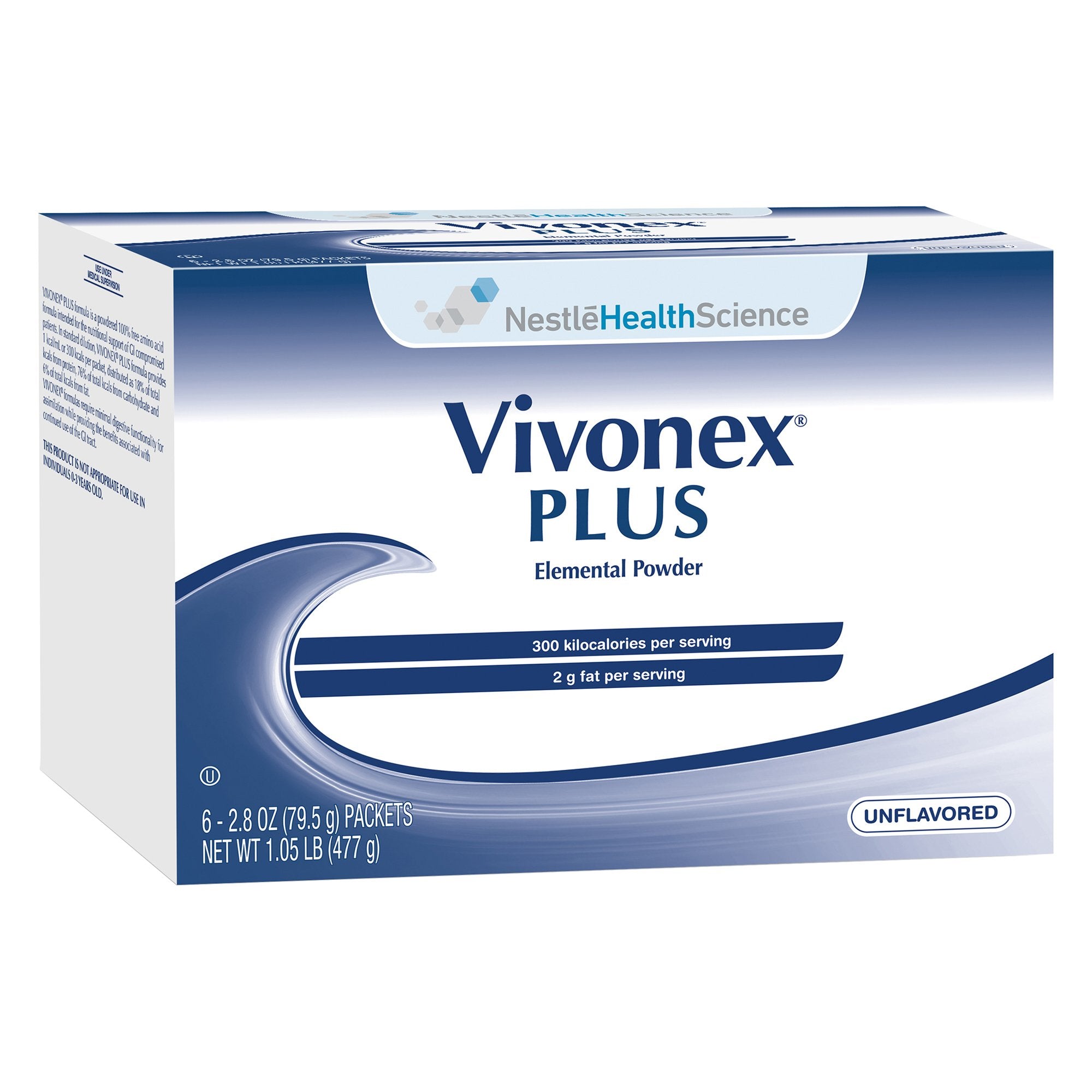 Nestle Healthcare Nutrition - Oral Supplement Vivonex® Plus Unflavored Powder 2.8 oz. Individual Packet [36/CS]