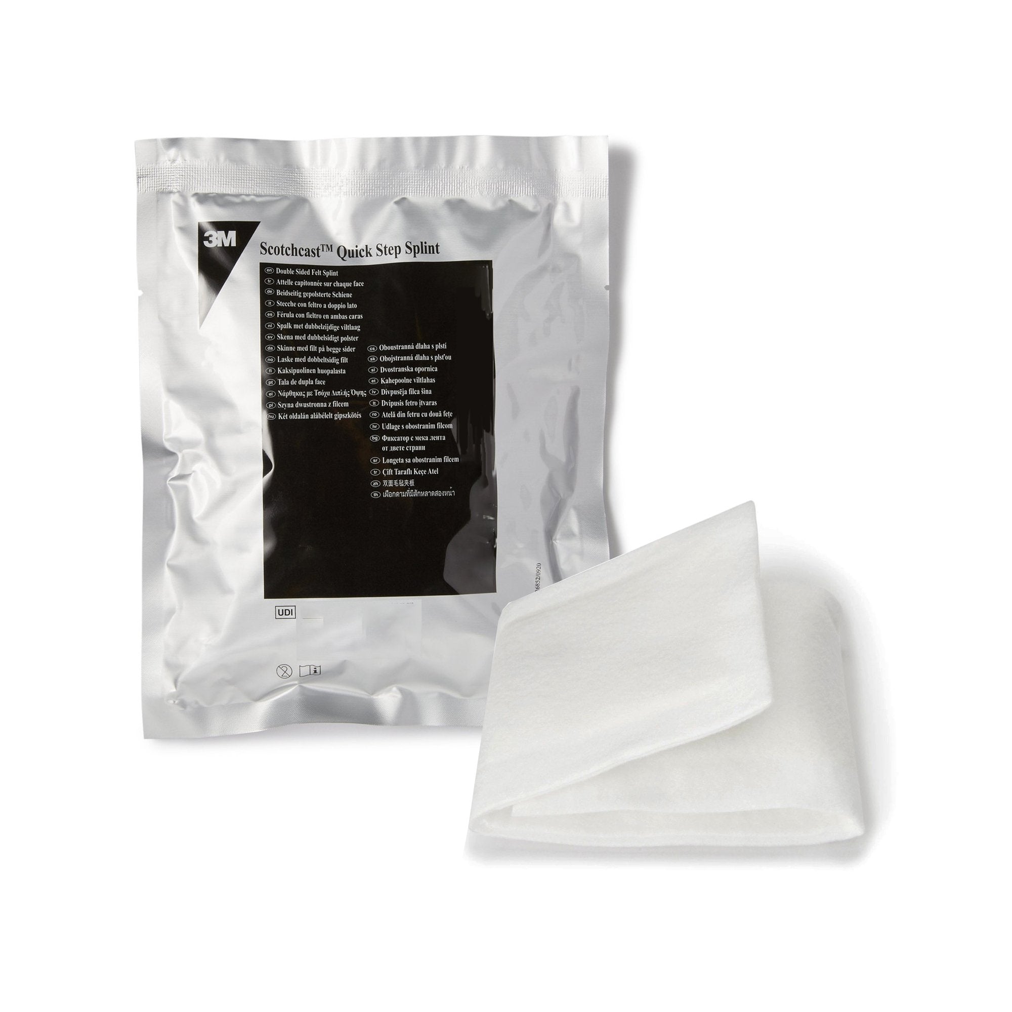 Solventum Corporation - Padded Precut Splint 3M™ Scotchcast™ Quick Step Double Sided Felt 4 X 30 Inch Felt / Fiberglass White [10/CS]
