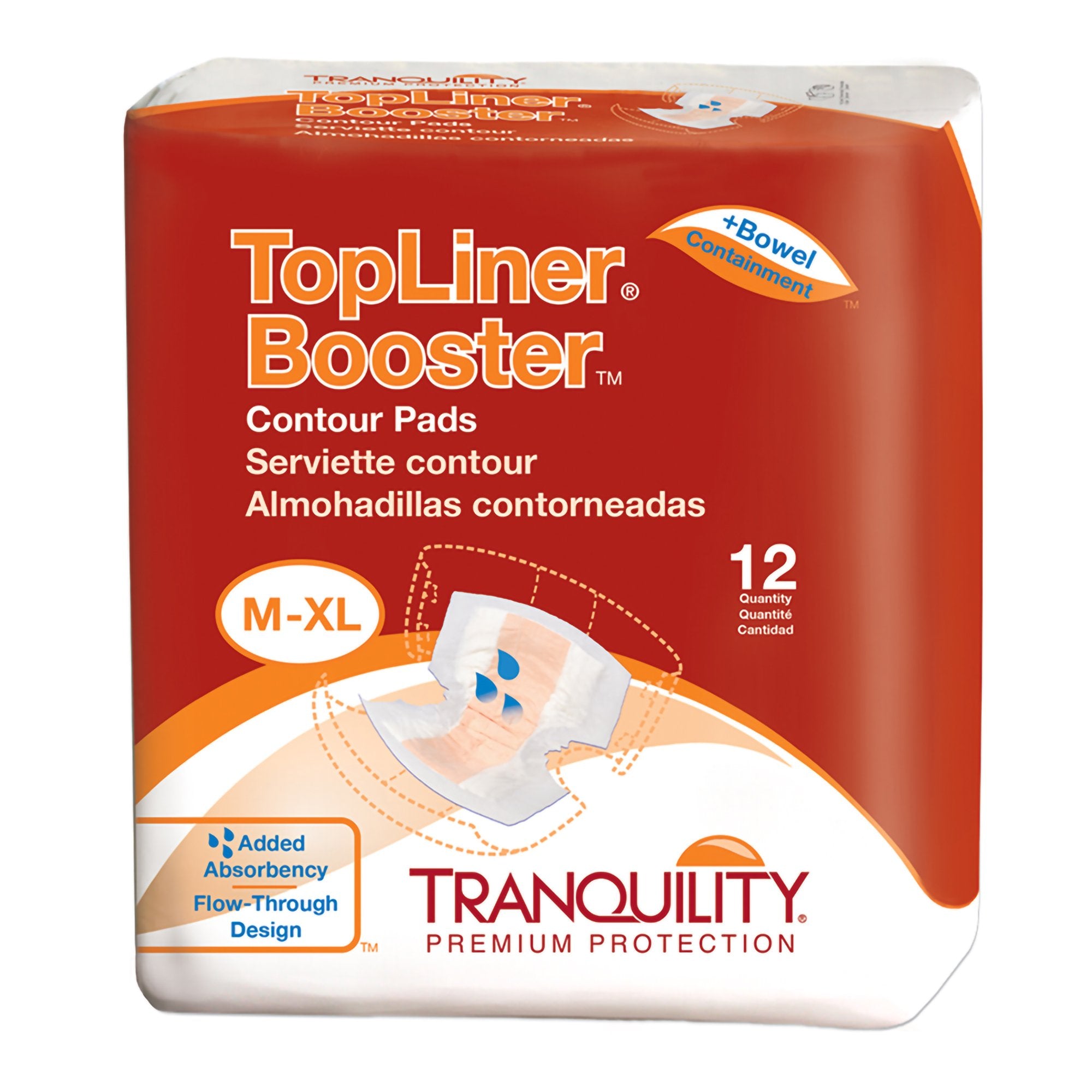 Principle Business Enterprises - Booster Pad Tranquility® Top Liner® Contour 13-1/2 X 21-1/2 Inch Heavy Absorbency Super Absorbent Core One Size Fits Most [10/CS]