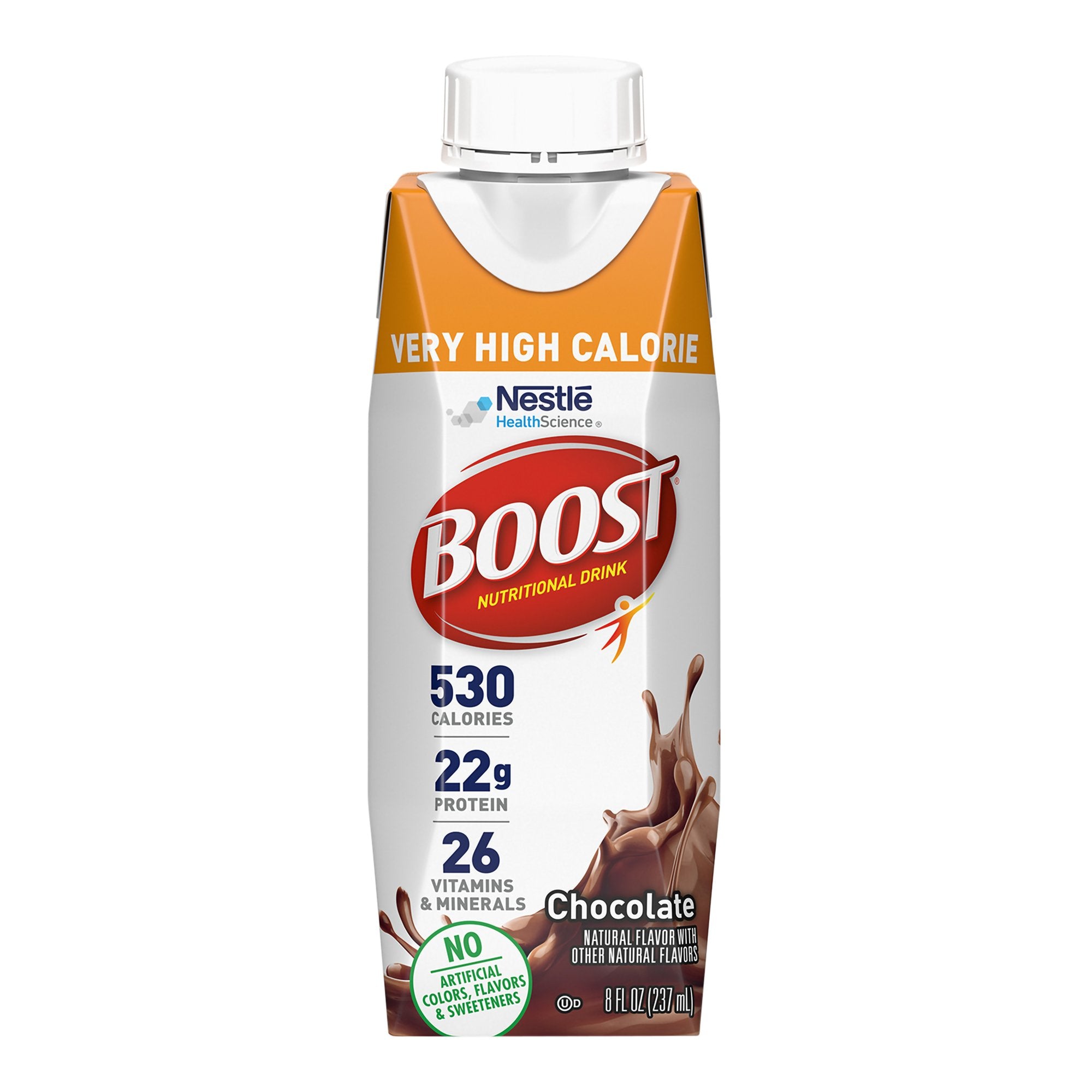 Nestle Healthcare Nutrition - Oral Supplement Boost® Very High Calorie Chocolate Flavor Liquid 8 oz. Reclosable Carton [24/CS]
