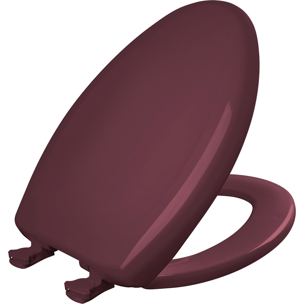 Bemis Elongated Plastic Toilet Seat in Loganberry with STA-TITE® Seat Fastening System, Easy•Clean® and  Whisper•Close® Hinge